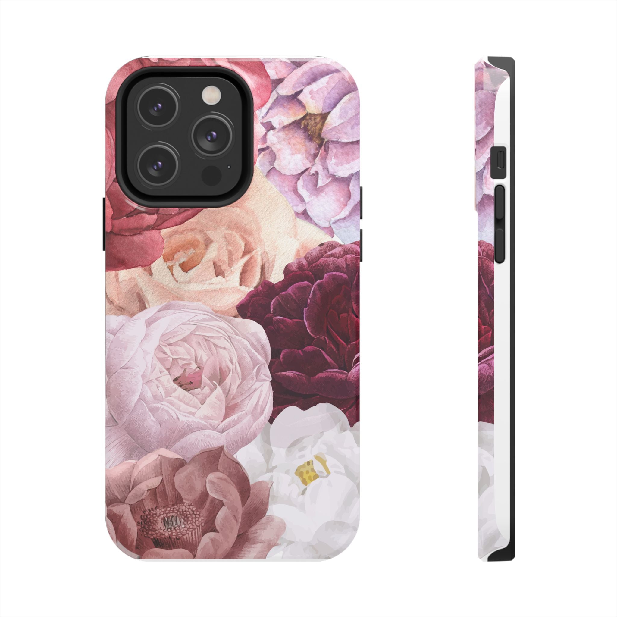 Pink Purple Watercolor Flower, Elegant Phone Cases, Stylish Phone Covers, Chic Phone Protectors, Fashionable Case for Her, Trendy Smartphone Accessories