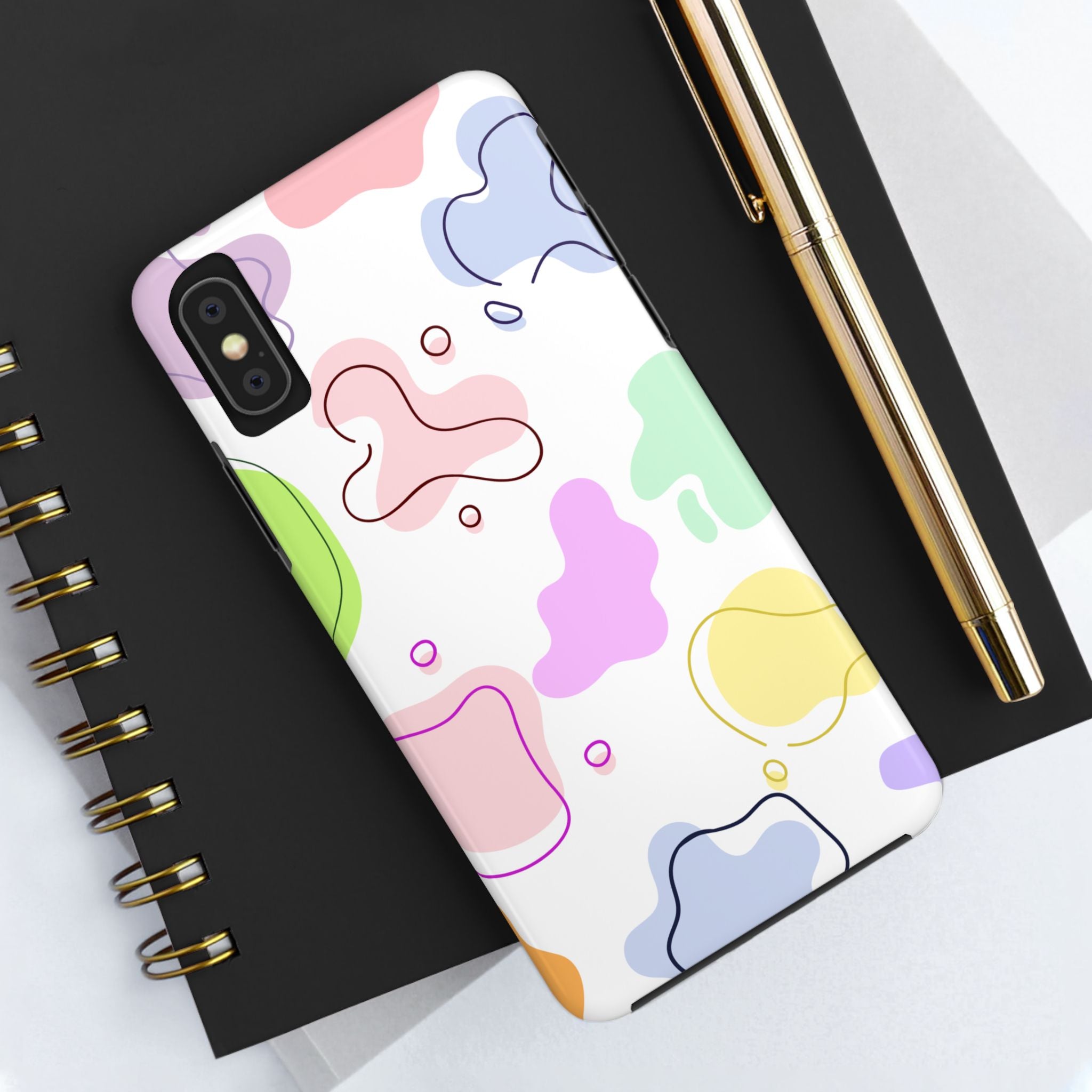 Colorful Pastel Abstract Patern, Elegant Phone Cases, Stylish Phone Covers, Chic Phone Protectors, Fashionable Case for Her, Trendy Smartphone Accessories