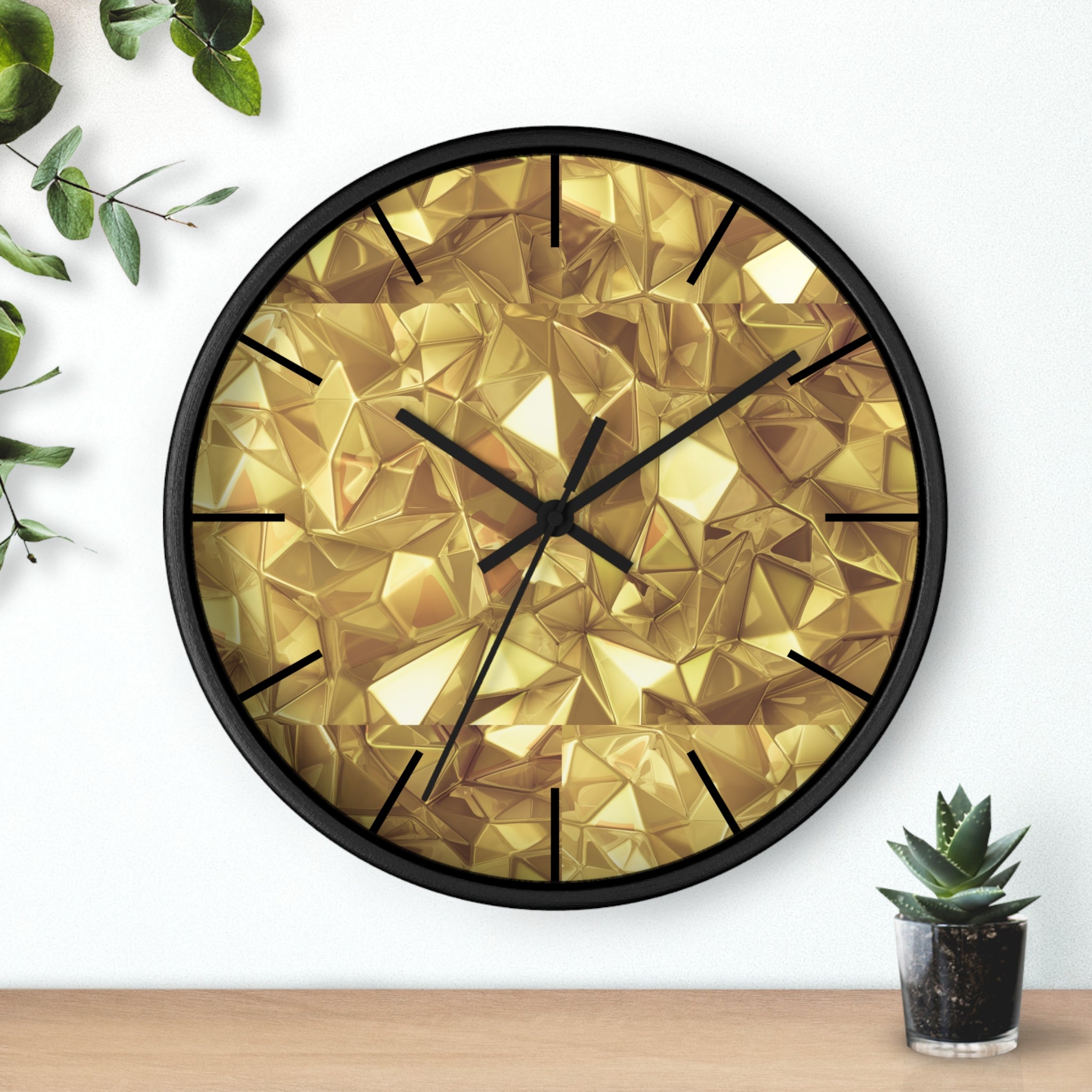 Gold Elegant Wall Clock, Home Decor, Wall Art, Modern Decor for Home, Office, and Living Room