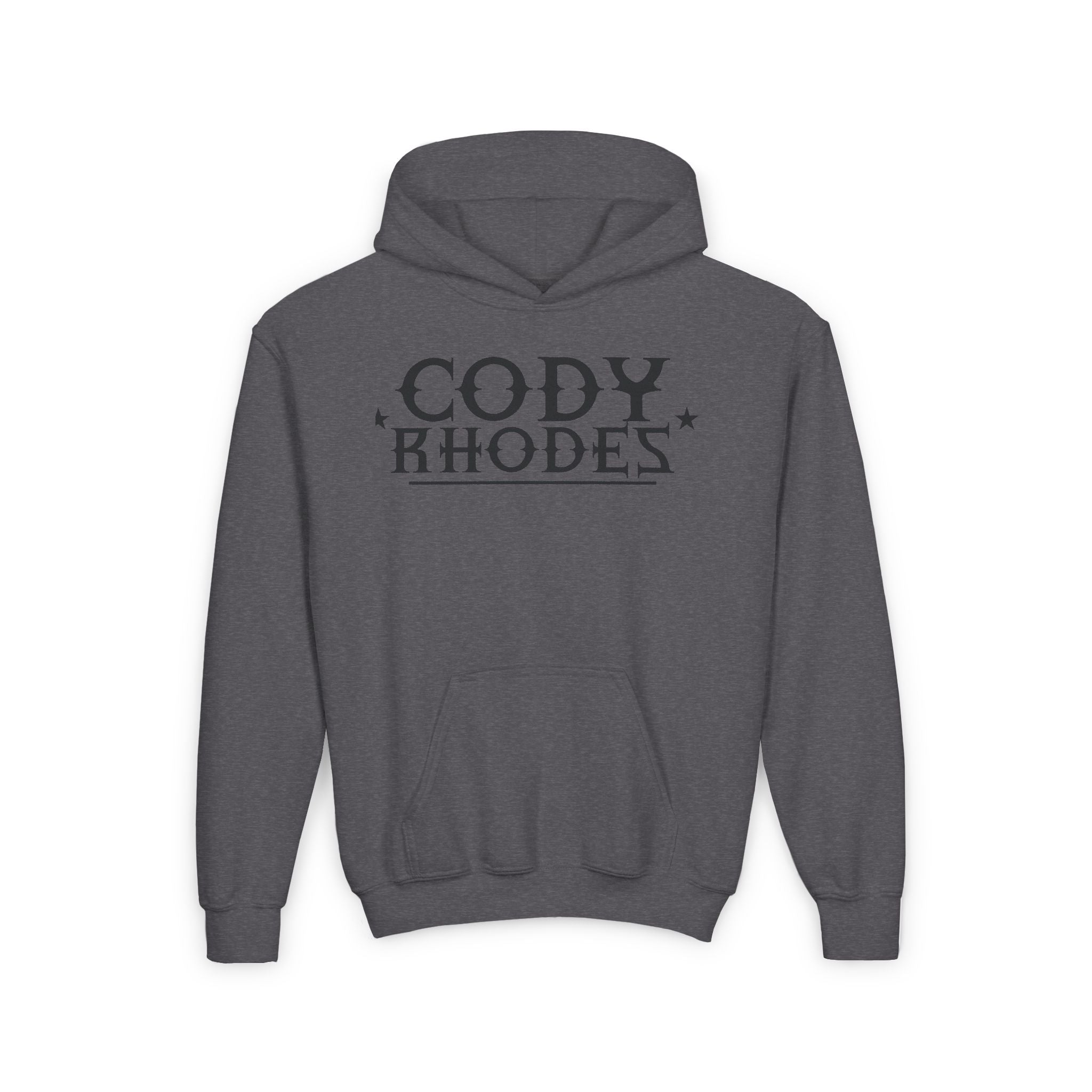 Cody Rhodes Graphic Black Text Design, Sports Fan Kids Hoodies - Youth Heavy Blend Hooded Sweatshirt, Unisex Wrestling Fan Hoodies, Gift for Her-Him, Casual Outwear