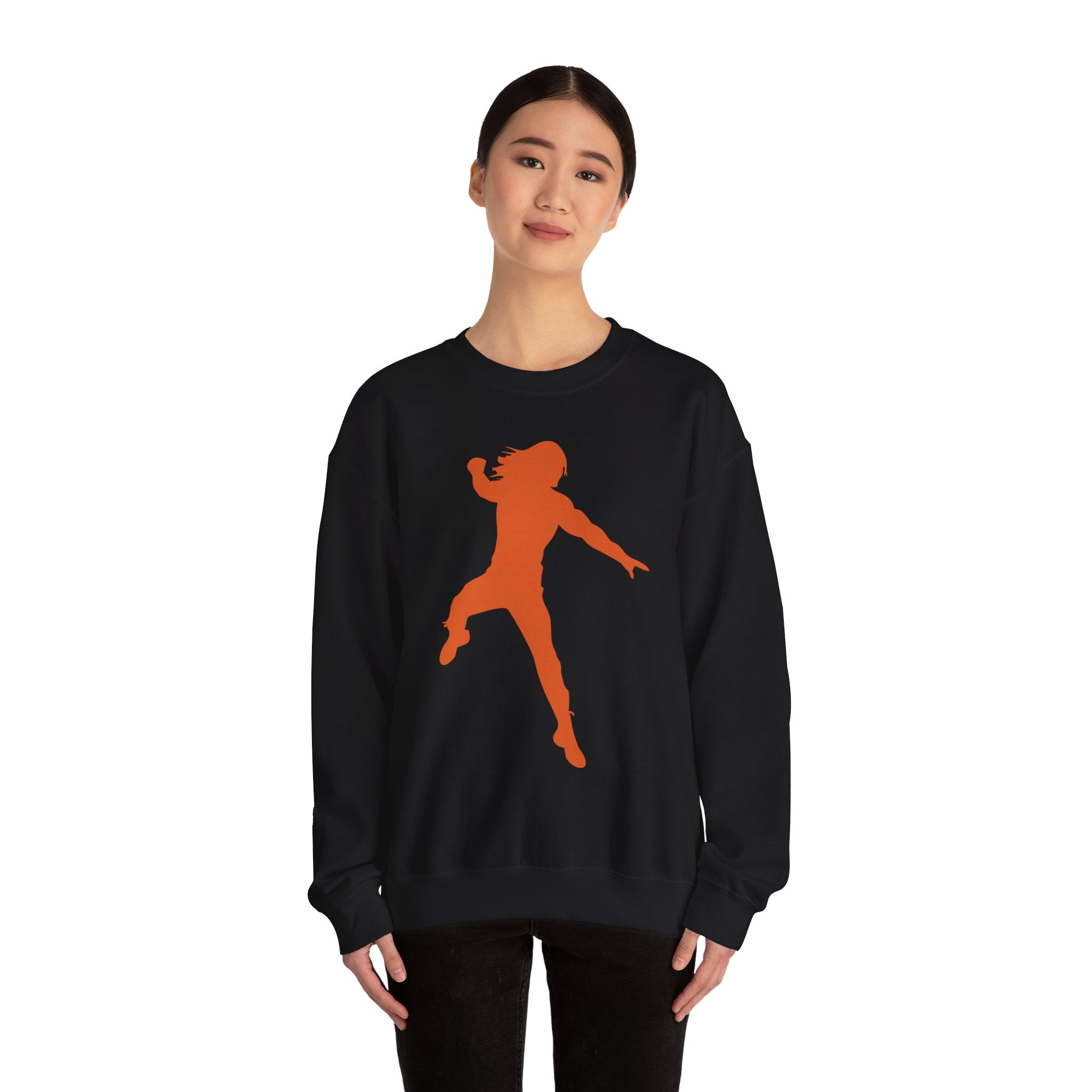 Roman Reigns Orange Design, Wrestling Fan Unisex Sweatshirt - Gift for Him or Her, Casual Outwear, Graphic Design, Heavy Blend Crewneck Sweatshirt