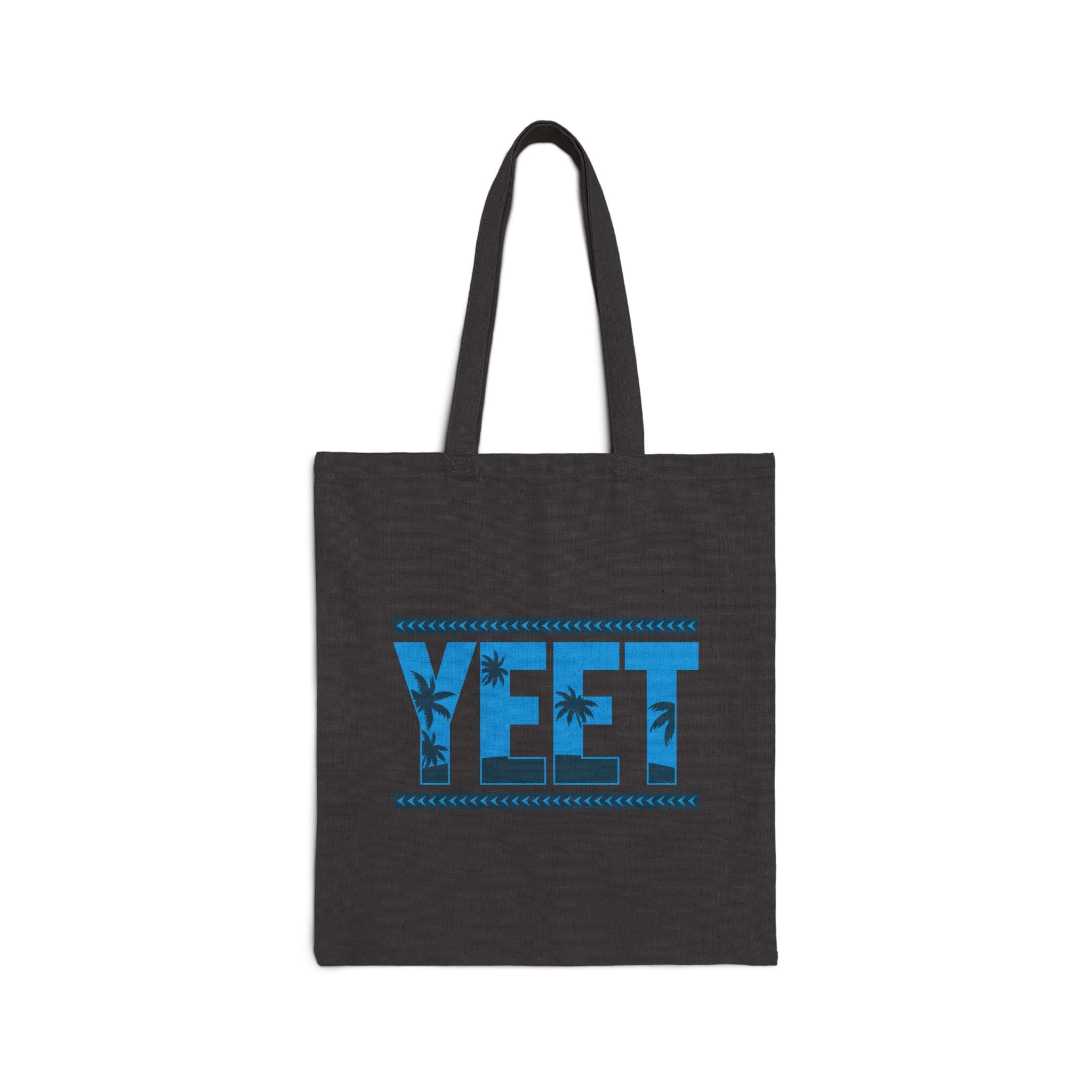 YEET Blue Gray Graphic Text Design, Sports Fan Tote Bag, Unisex , Gift Tote Bag for Him-Her