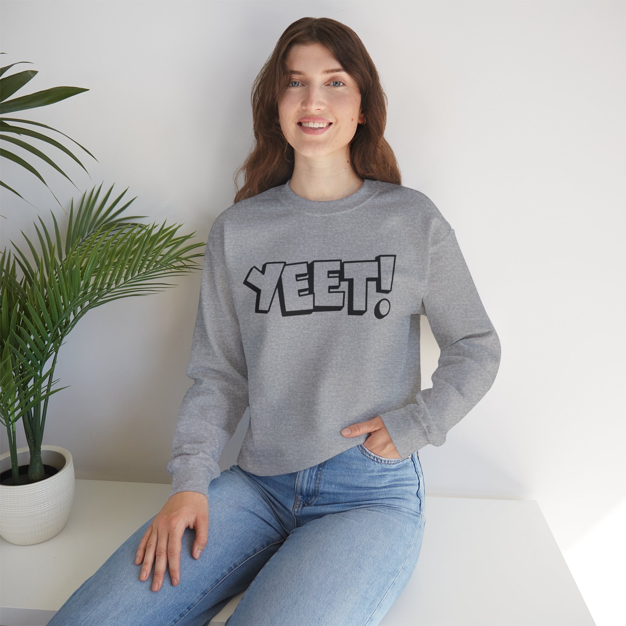 Yeet! Shirt Design, Wrestling Fan Unisex Sweatshirt - Gift for Him or Her, Casual Outwear, Graphic Design, Heavy Blend Crewneck Sweatshirt