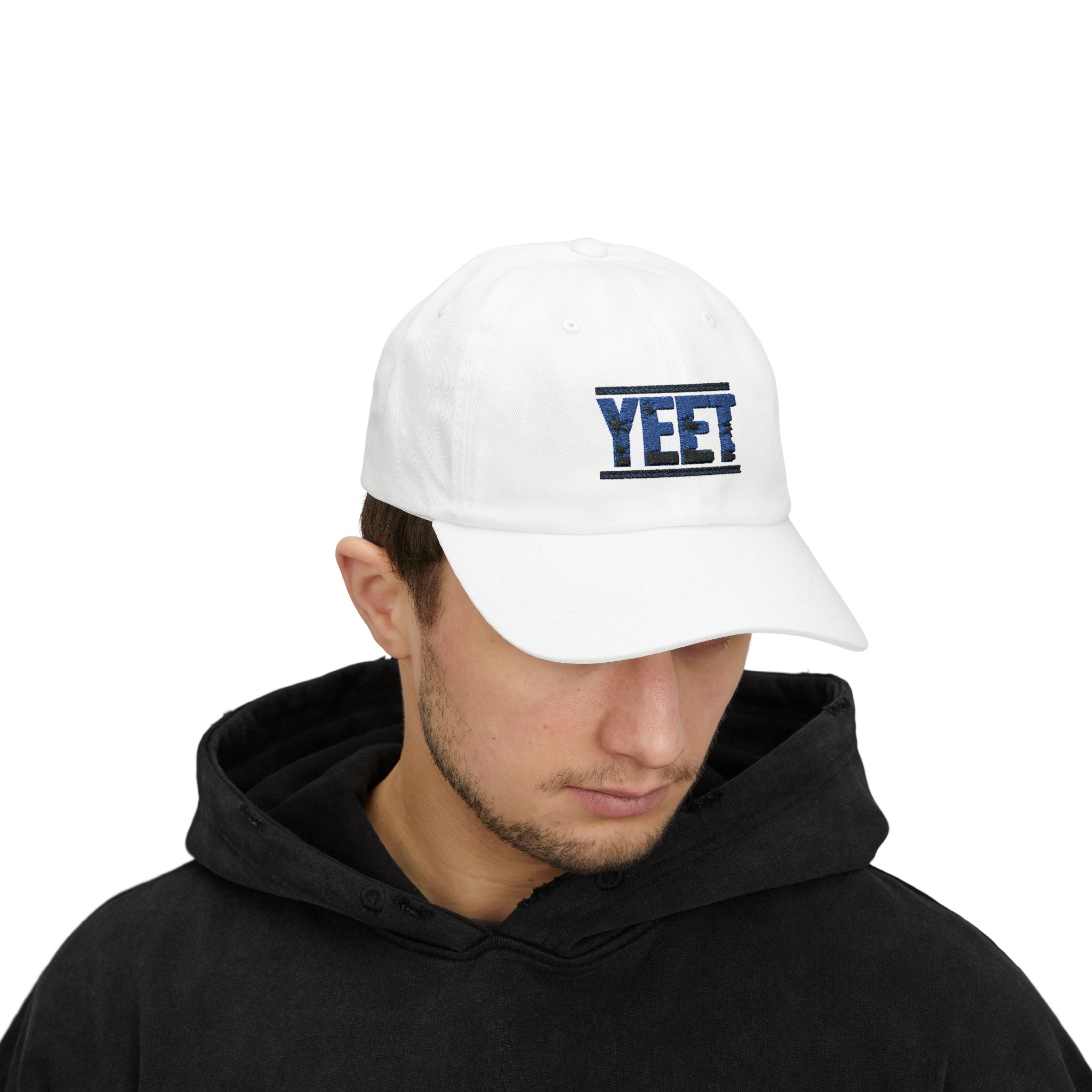 Yeet Blue-Black Graphic Text Design, Sports Fan, Wrestling Dad Cap for Her and Him - Unisex Classic