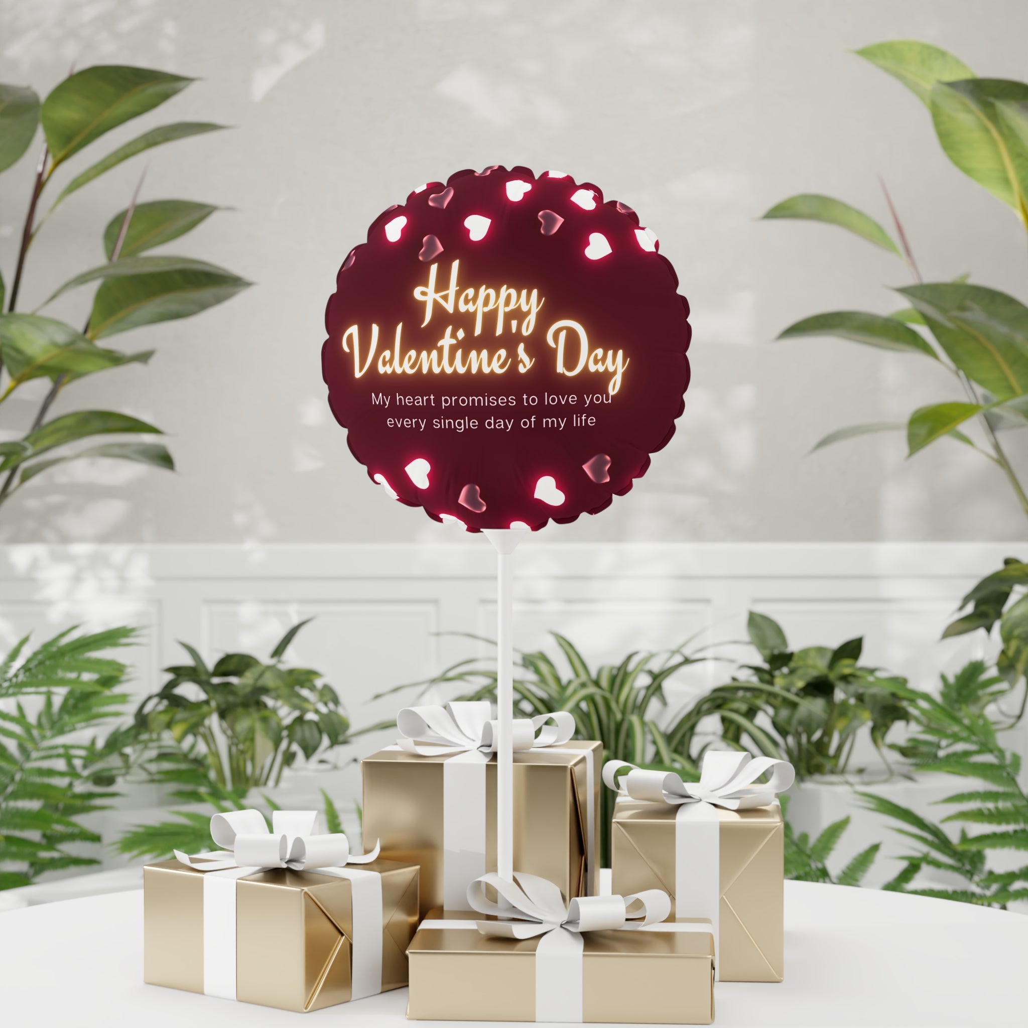 Valentine's Day- Promises - Balloons, Romantic Heart-Shaped Decorations and Words, Love Party Supplies, Anniversary Celebration