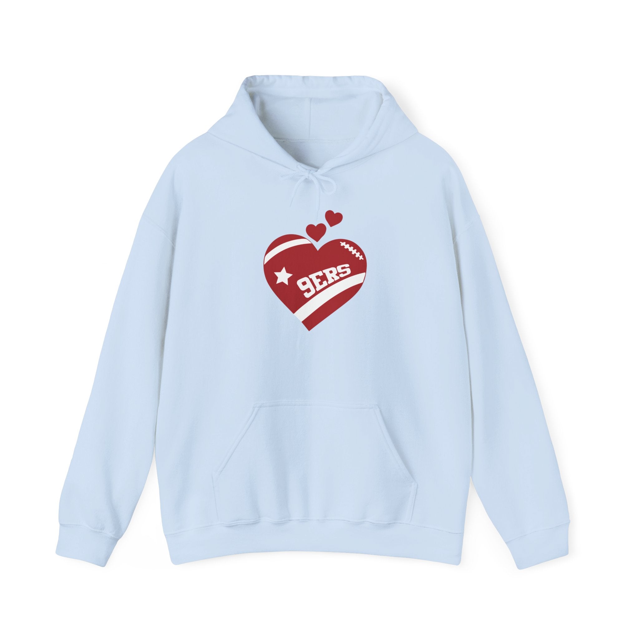 Cute Heart San Francisco Football Hoodies, SF Sports Team Sweatshirt, Football Fan Shirt, Hoodie Gift for Him-Her