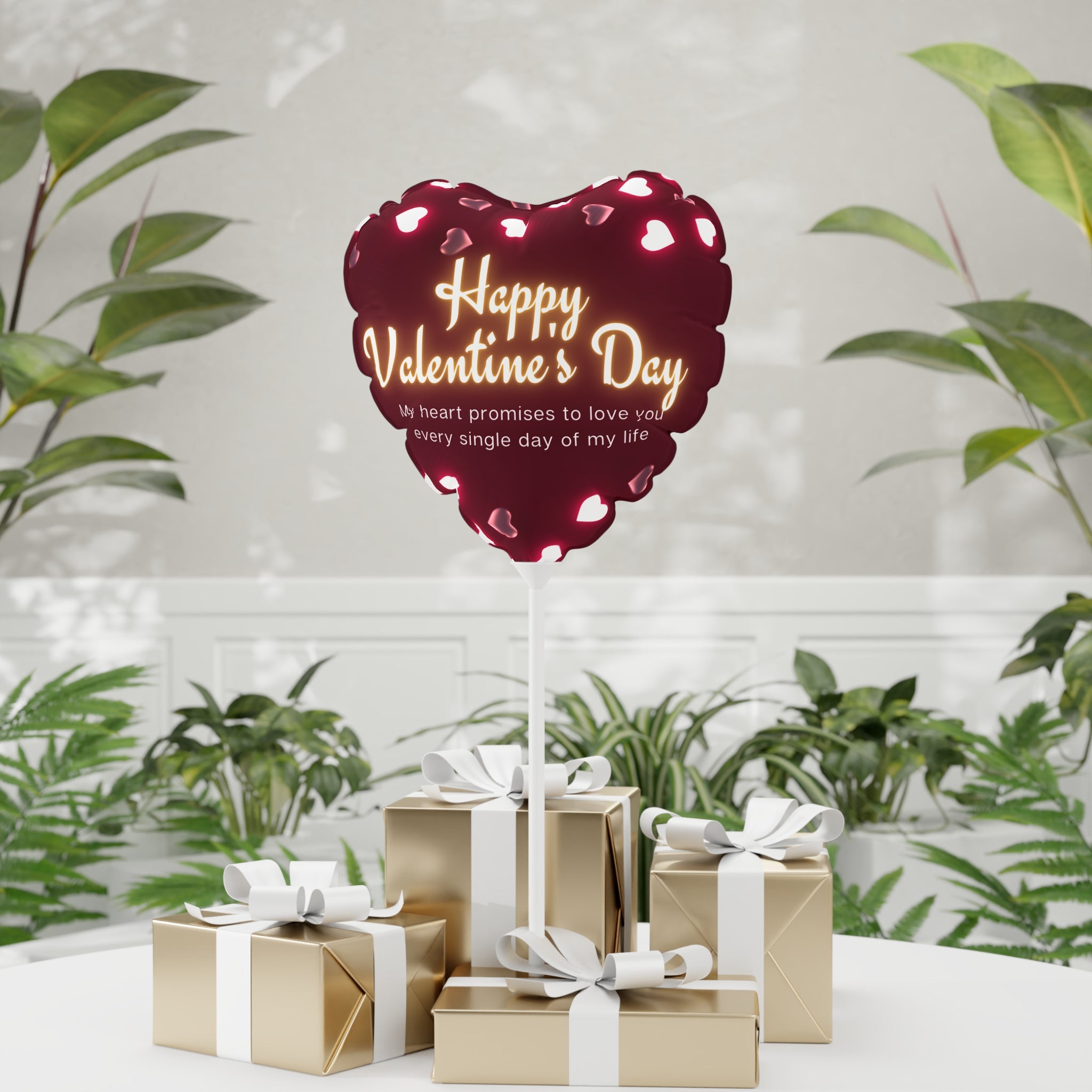 Valentine's Day- Promises - Balloons, Romantic Heart-Shaped Decorations and Words, Love Party Supplies, Anniversary Celebration