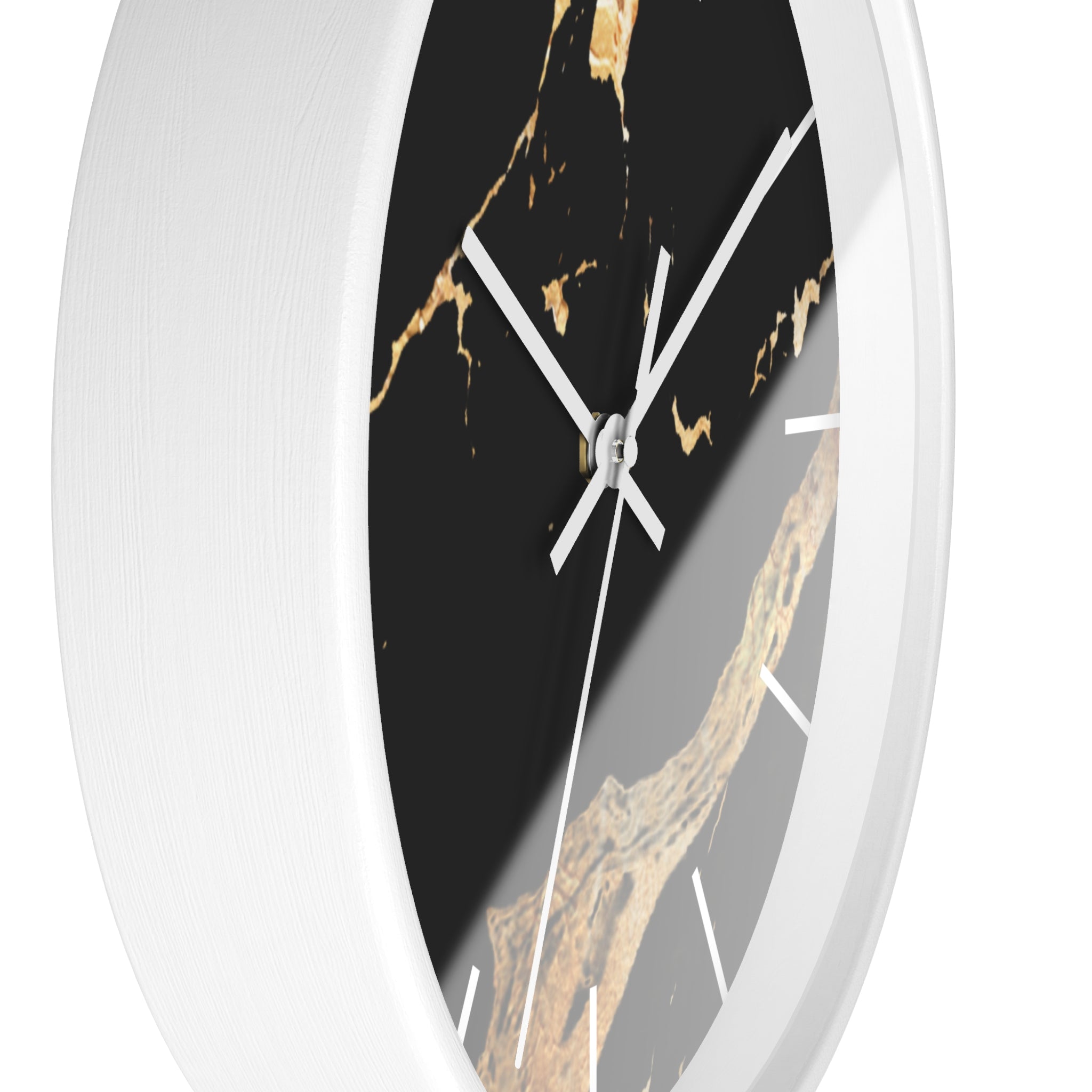 Black Gold Modern Marble Design, Elegant Wall Clock, Home Decor, Wall Art, Modern Decor for Home, Office, and Living Room