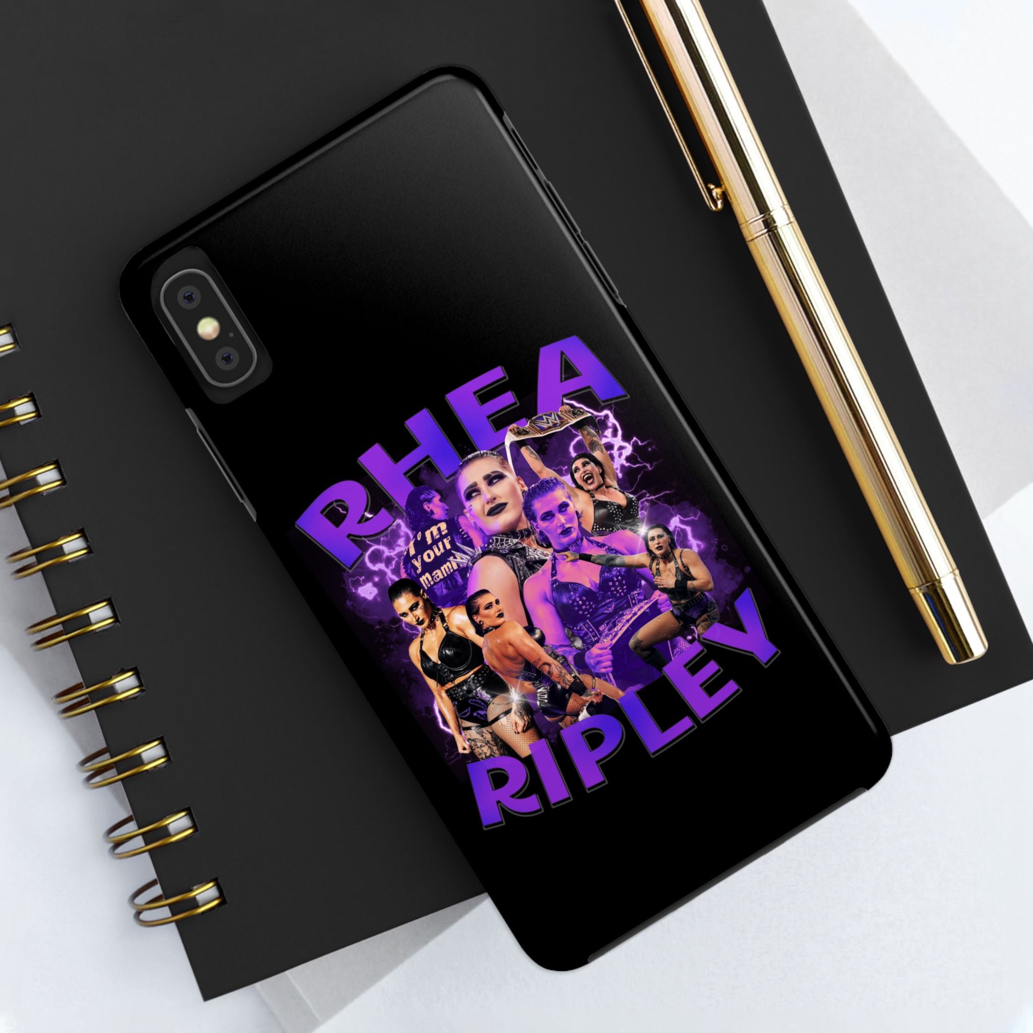 Rhea Ripley Graphic Portrait Design, iPhone and Samsung Case Cool Graphic Sports Fan Phone Case