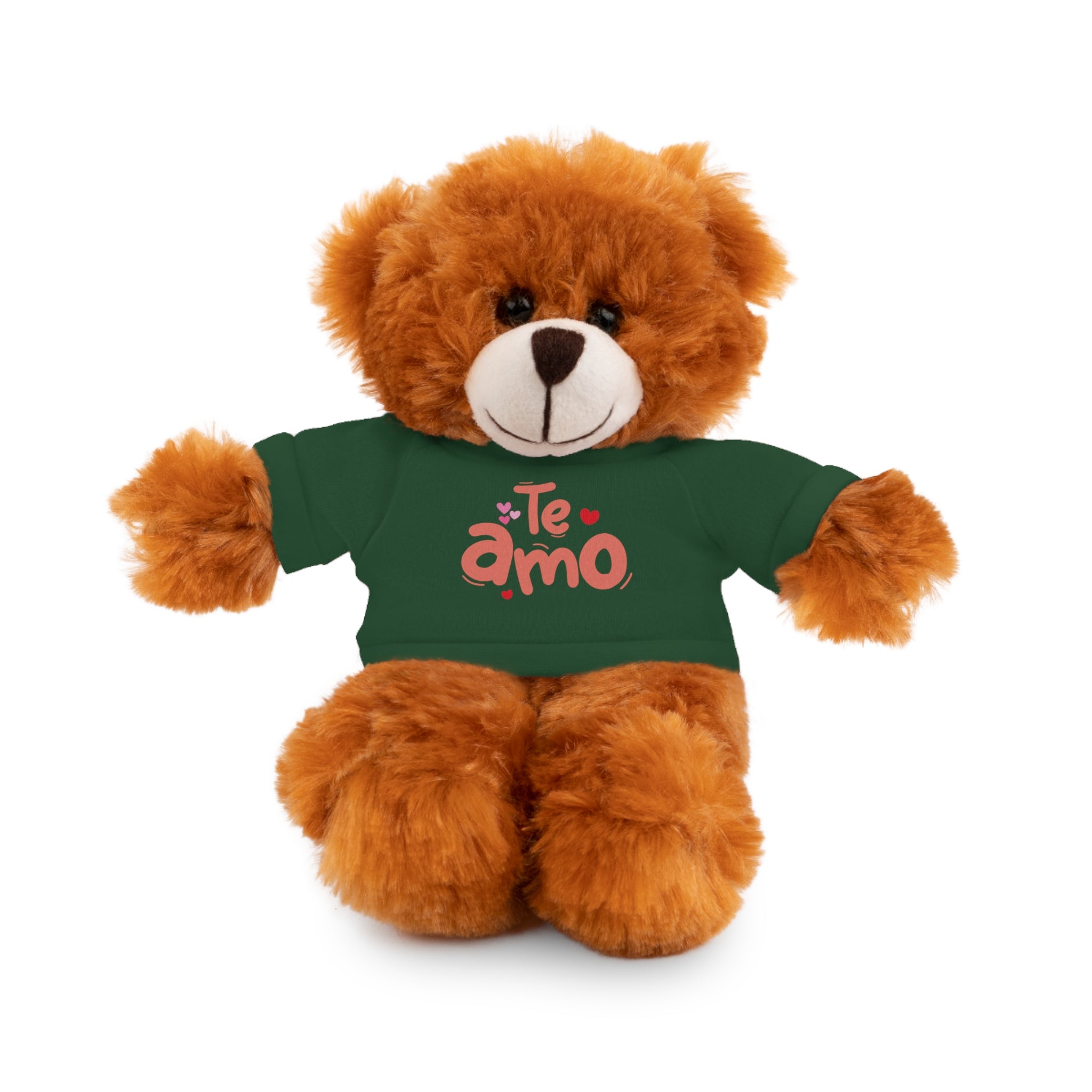 Cute Teddy Bear Plushy, Te Amo, Stuffed Animals Shirt Printed, Suitable for Soft Valentine's Day Gift