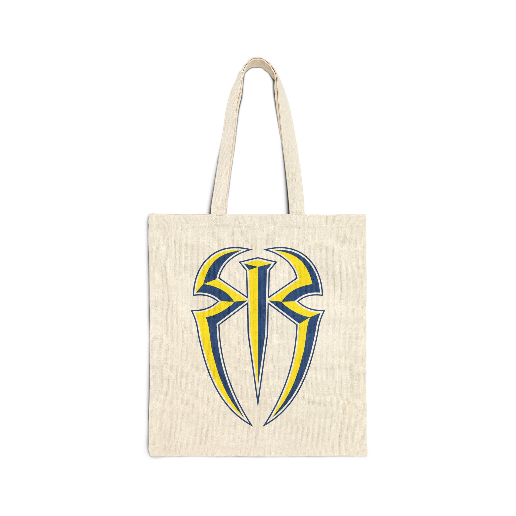 Roman Reigns White-Yellow-Blue Design, Sports Fan Tote Bag, Unisex , Gift Tote Bag for Him-Her