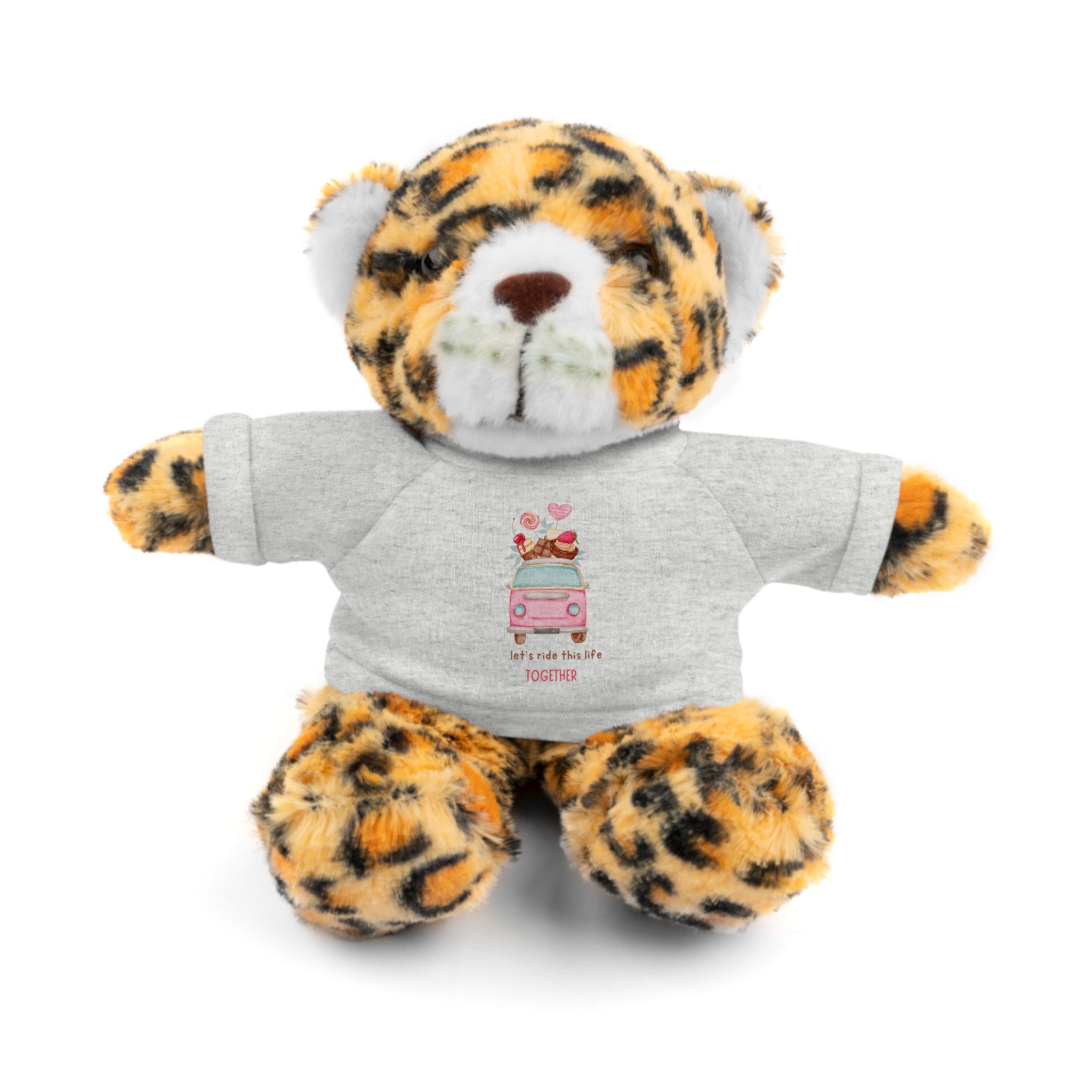 Colorful Bus with Sweet Treats Valentines Day Gifts for Her Him Kids Girlfriend Boyfriend Wife Mom Fiancée, Valentines Gifts for Women, Valentine's Day Teddy Bear, Funny Cute Stuffed Animal Plush Present for Birthday