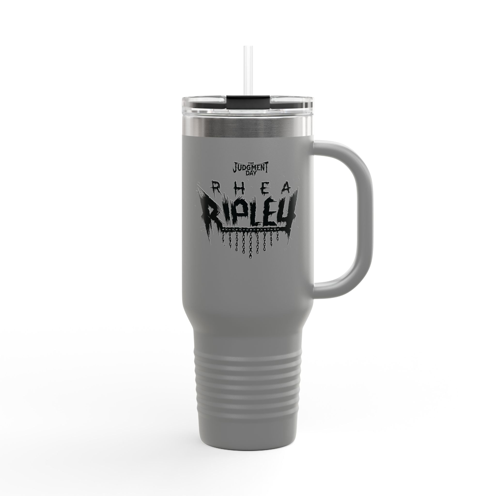 "The Judgement Day" Rhea Ripley  Black Graphic Design,  Insulated Travel Mug, Gift for Her Gift for Him - 40oz, Gift for Her, Gift for Him