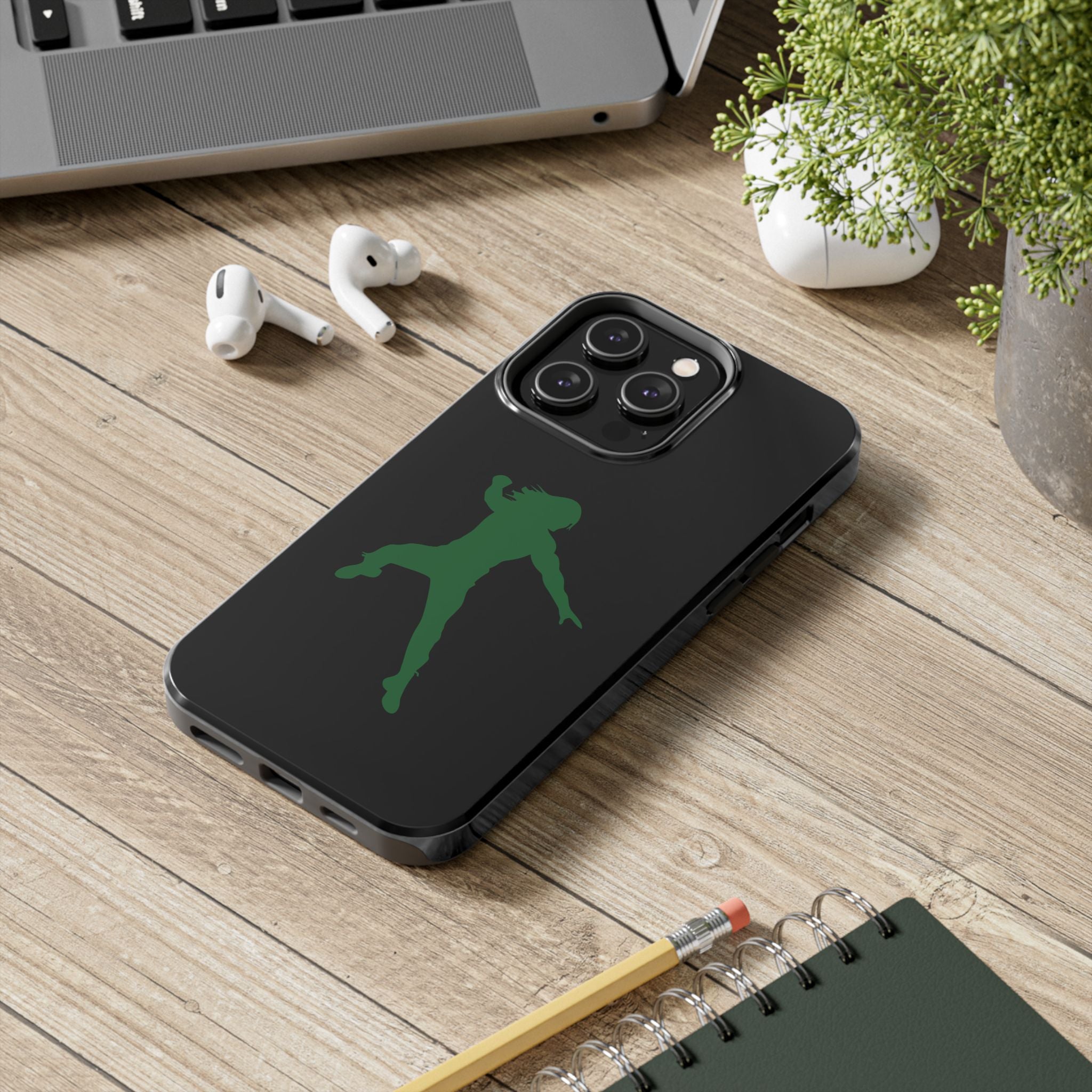 Roman Reigns Jump Green Graphic Design, iPhone and Samsung Case Cool Graphic Sports Fan Phone Case