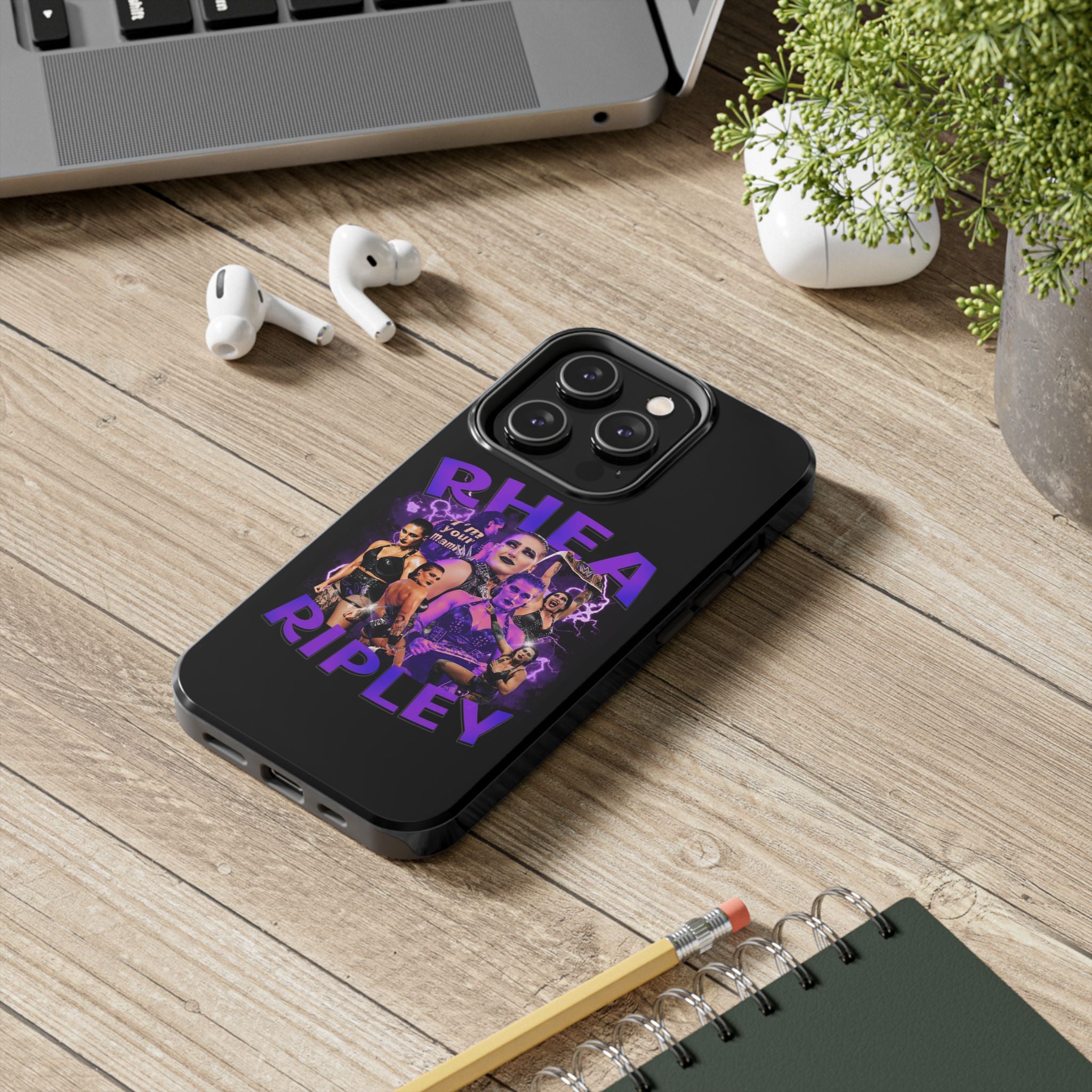 Rhea Ripley Graphic Portrait Design, iPhone and Samsung Case Cool Graphic Sports Fan Phone Case