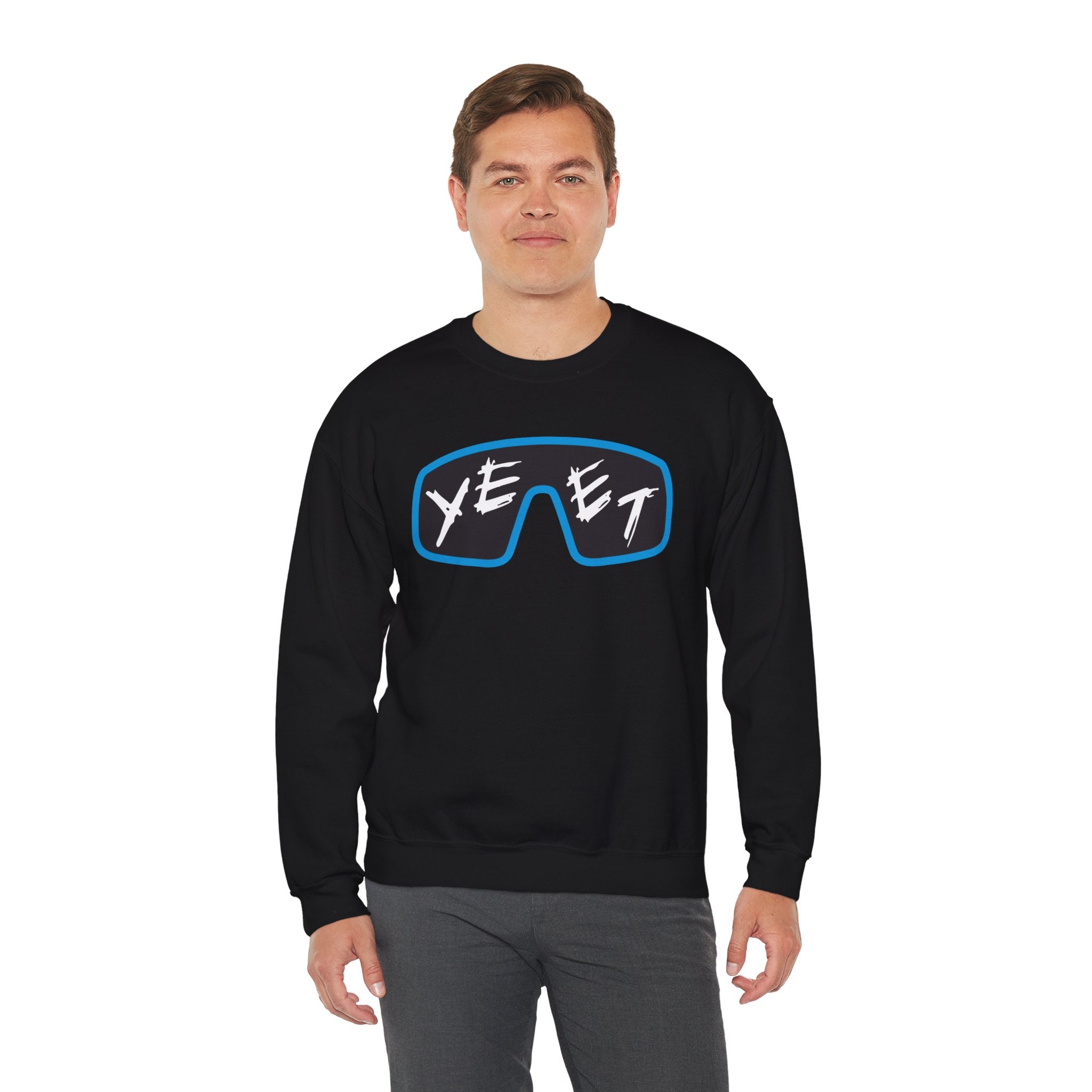 Yeet Glasses Sweatshirt, Wrestling Fan Unisex Sweatshirt - Gift for Him or Her, Casual Outwear, Heavy Blend Crewneck Sweatshirt