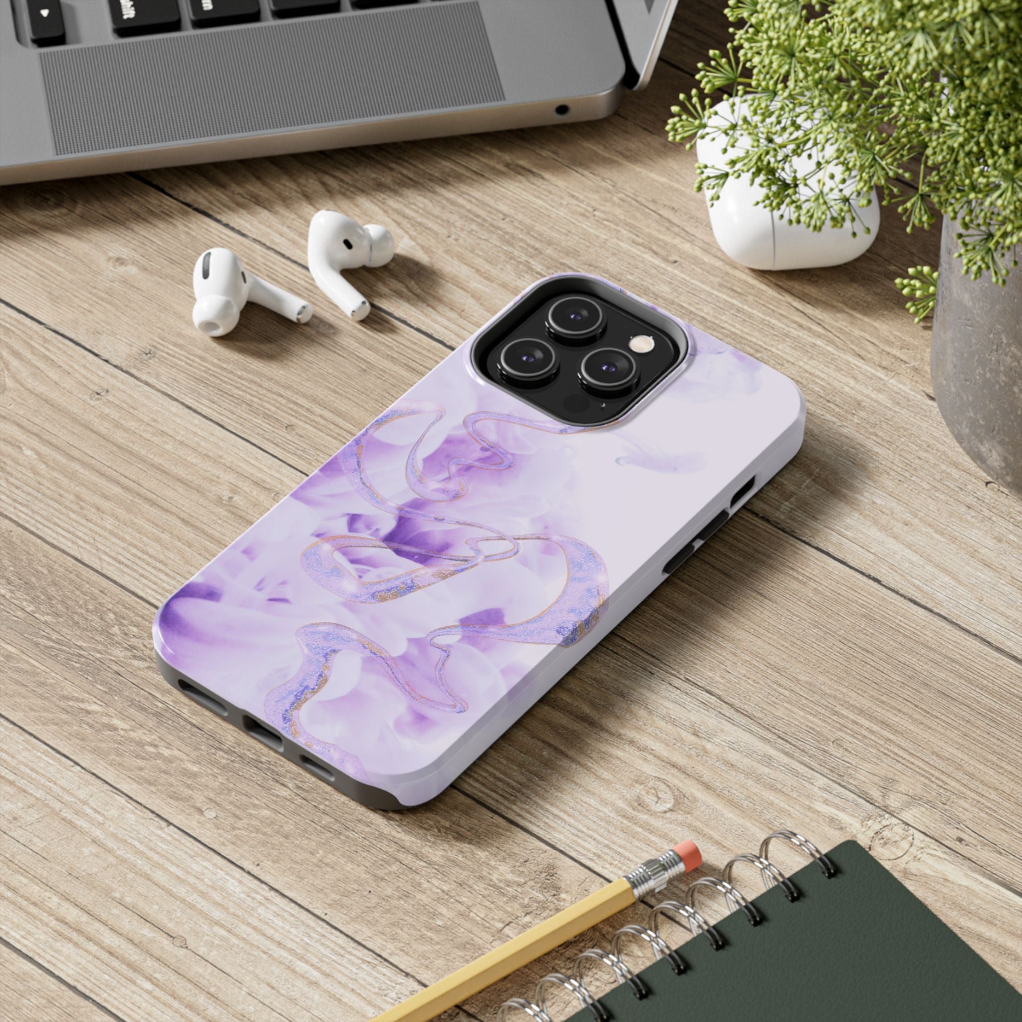 Abstract Purple Fluid Design, Elegant Phone Cases, Stylish Phone Covers, Chic Phone Protectors, Fashionable Case for Her, Trendy Smartphone Accessories