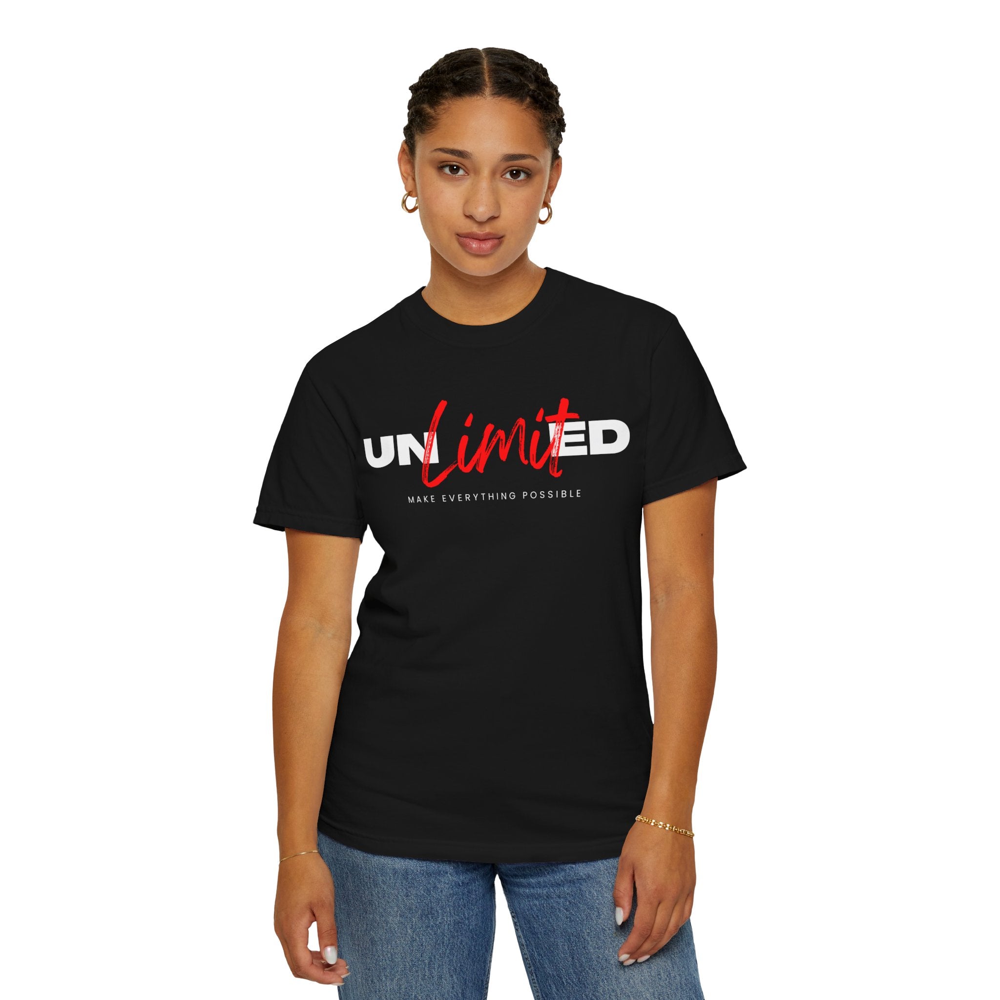 Unlimited, Make Everything Impossible, Graphic Design Unisex T-shirt, Casual Cotton Outwear, Gift for Him- Gift for Her, Stylish Tee, Cool Shirt, Trendy Apparel, Comfortable Top,