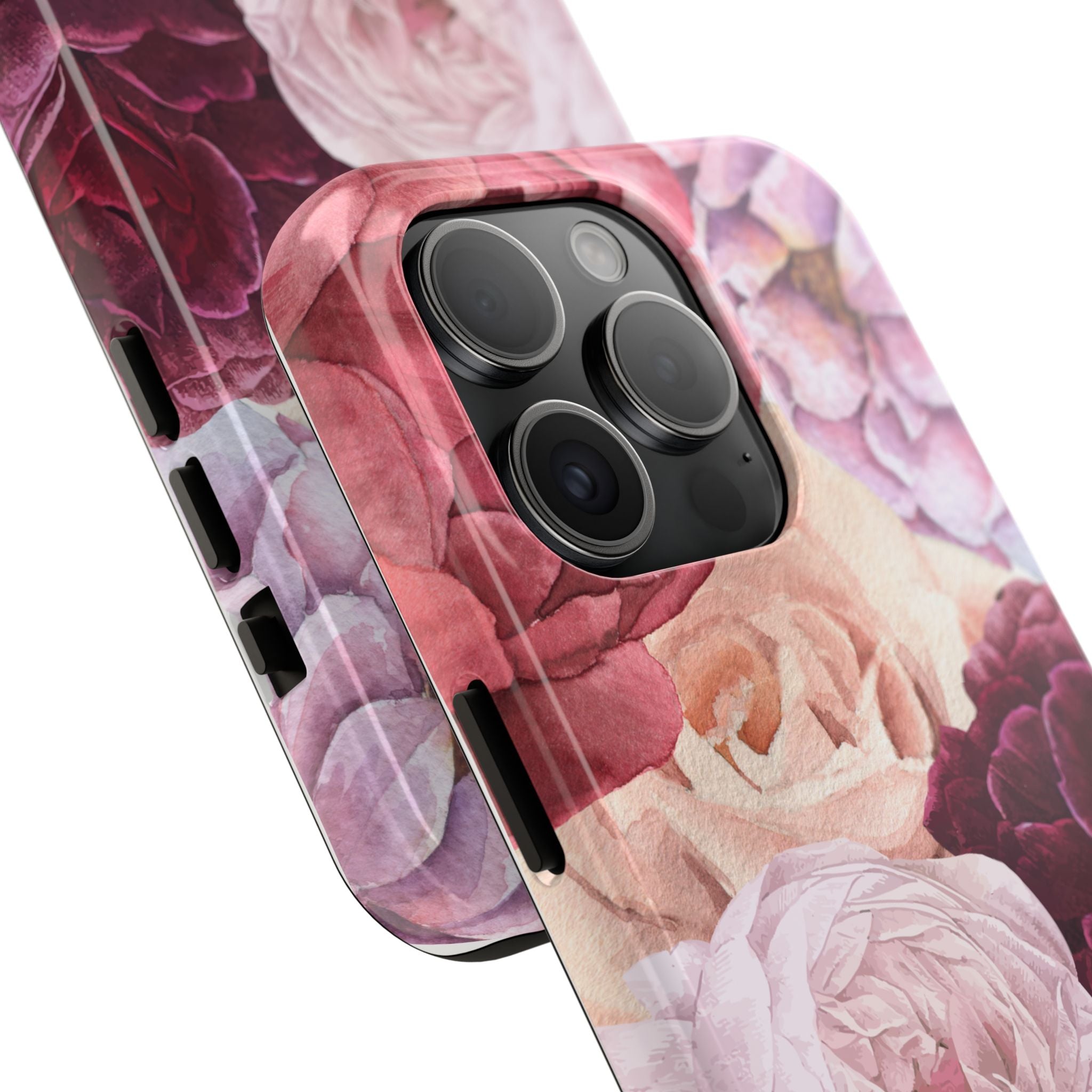 Pink Purple Watercolor Flower, Elegant Phone Cases, Stylish Phone Covers, Chic Phone Protectors, Fashionable Case for Her, Trendy Smartphone Accessories