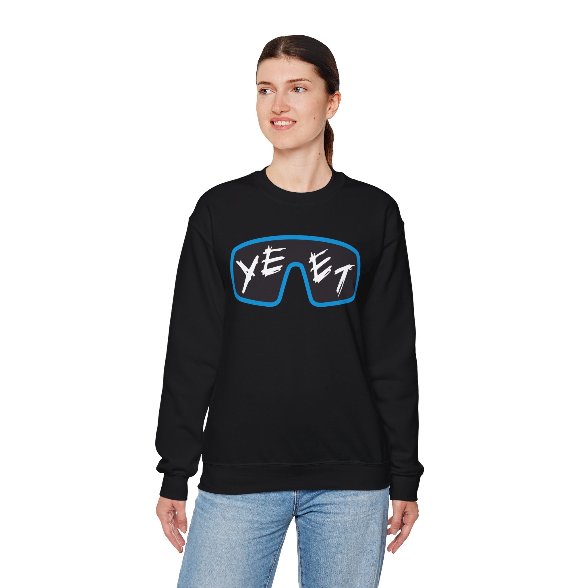 Yeet Glasses Sweatshirt, Wrestling Fan Unisex Sweatshirt - Gift for Him or Her, Casual Outwear, Heavy Blend Crewneck Sweatshirt