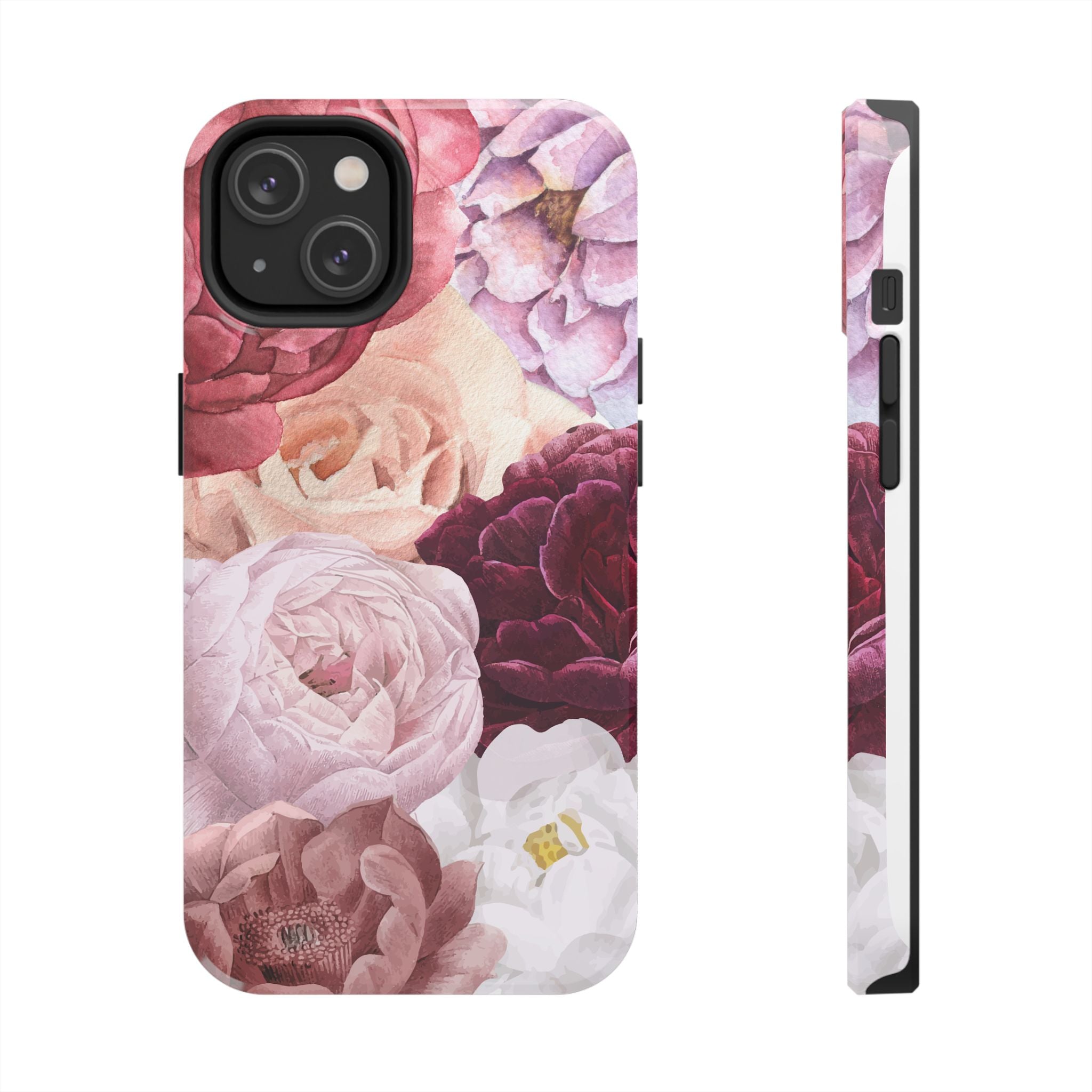 Pink Purple Watercolor Flower, Elegant Phone Cases, Stylish Phone Covers, Chic Phone Protectors, Fashionable Case for Her, Trendy Smartphone Accessories