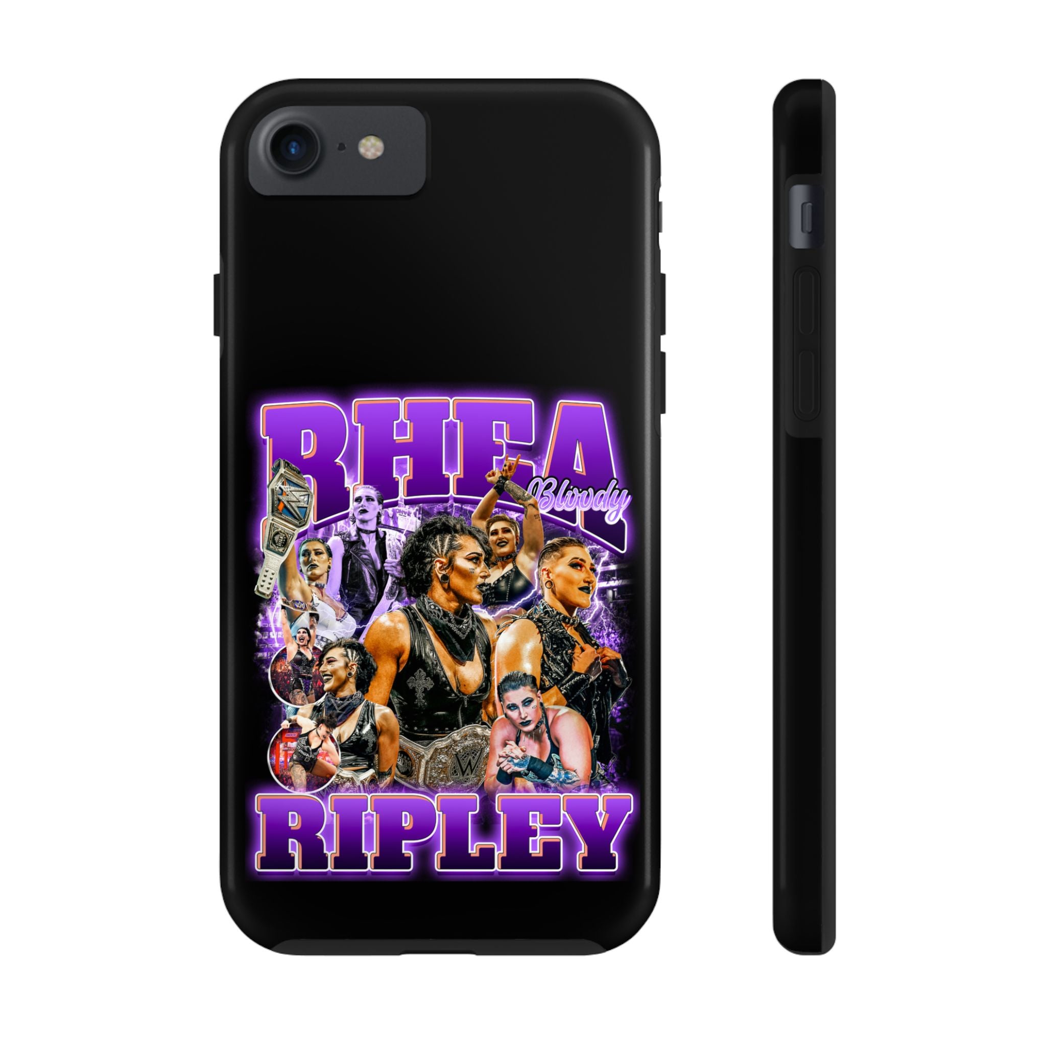 Rhea Ripley Graphic Portrait Design, iPhone and Samsung Case Cool Graphic Sports Fan Phone Case