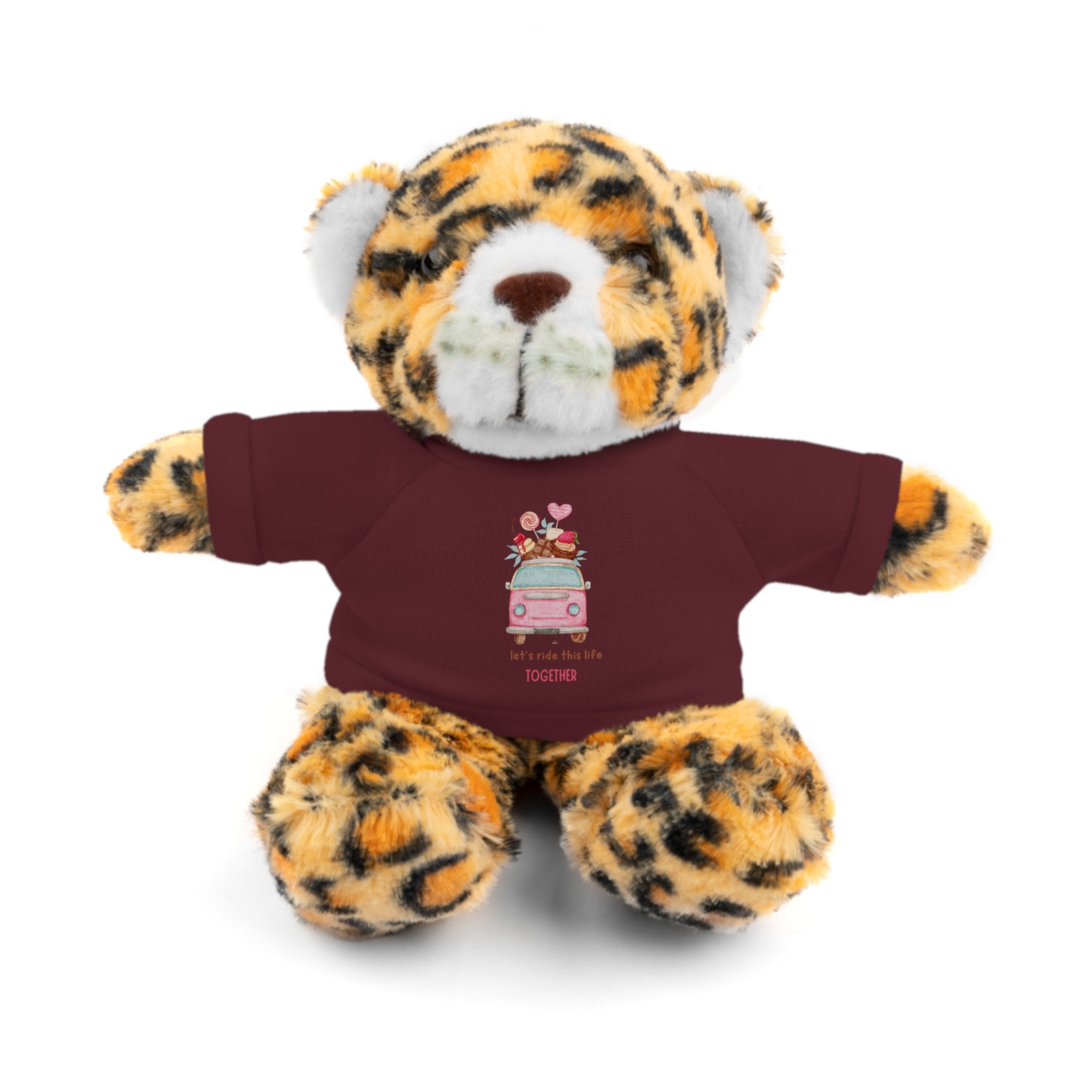 Colorful Bus with Sweet Treats Valentines Day Gifts for Her Him Kids Girlfriend Boyfriend Wife Mom Fiancée, Valentines Gifts for Women, Valentine's Day Teddy Bear, Funny Cute Stuffed Animal Plush Present for Birthday