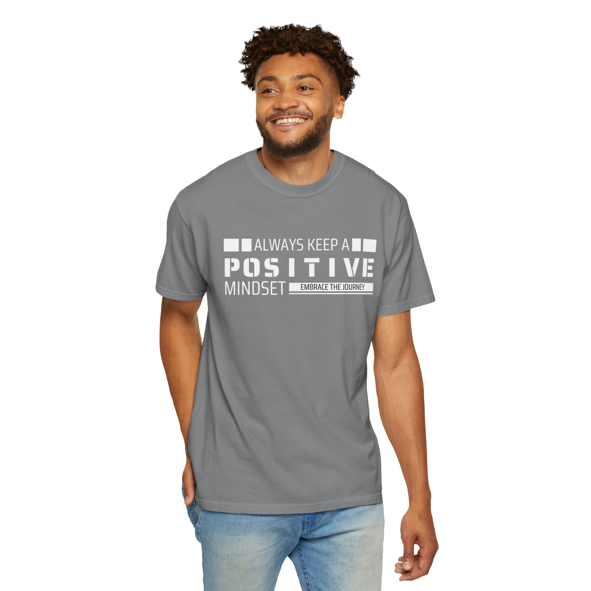 Always Keep A Positive Mindset, Graphic Design Unisex T-shirt, Casual Cotton Outwear, Gift for Him- Gift for Her, Stylish Tee, Cool Shirt, Trendy Apparel, Comfortable Top,