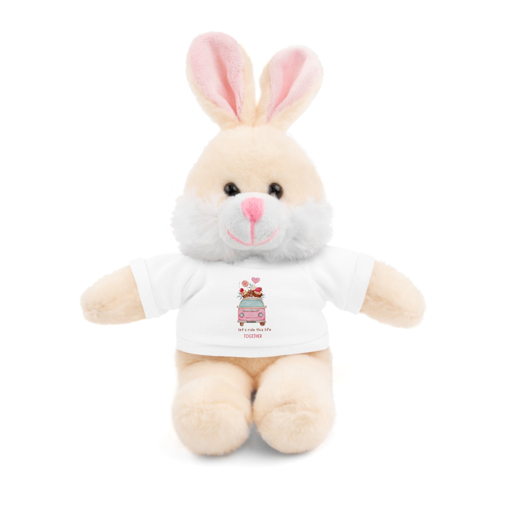 Colorful Bus with Sweet Treats Valentines Day Gifts for Her Him Kids Girlfriend Boyfriend Wife Mom Fiancée, Valentines Gifts for Women, Valentine's Day Teddy Bear, Funny Cute Stuffed Animal Plush Present for Birthday