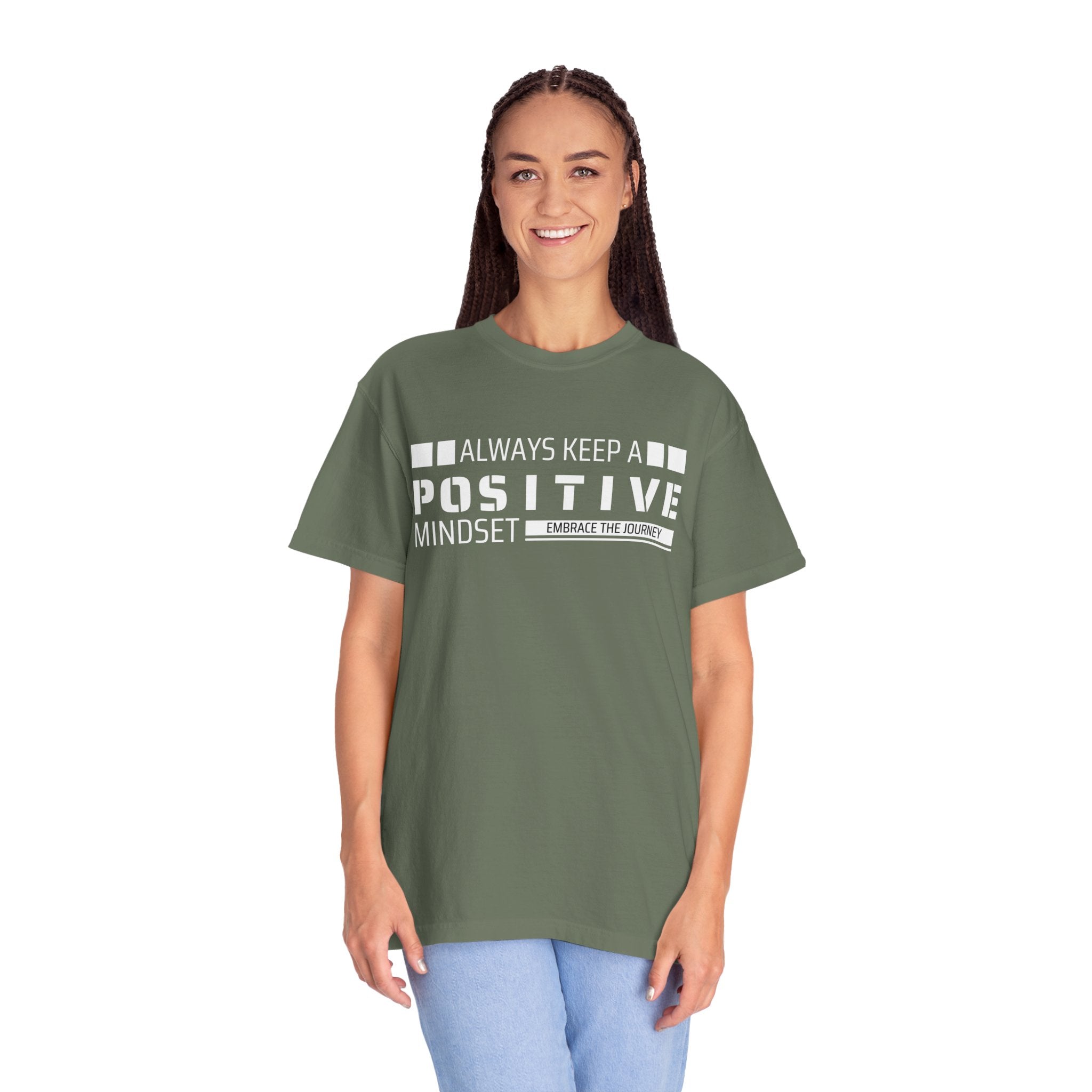 Always Keep A Positive Mindset, Graphic Design Unisex T-shirt, Casual Cotton Outwear, Gift for Him- Gift for Her, Stylish Tee, Cool Shirt, Trendy Apparel, Comfortable Top,