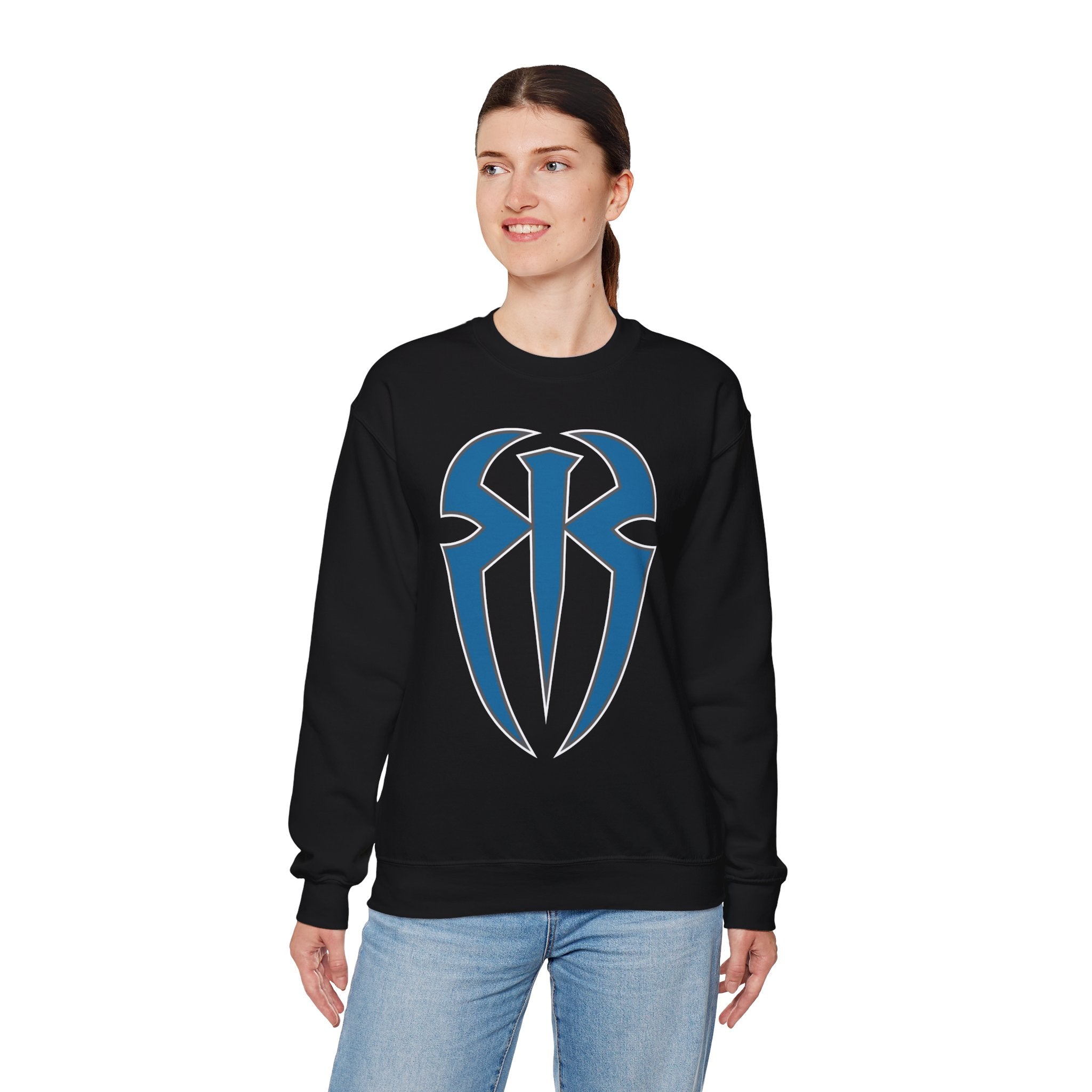 Roman Reigns Cool Graphic Design, Wrestling Fan Unisex Sweatshirt - Gift for Him or Her, Casual Outwear, Heavy Blend Crewneck Sweatshirt