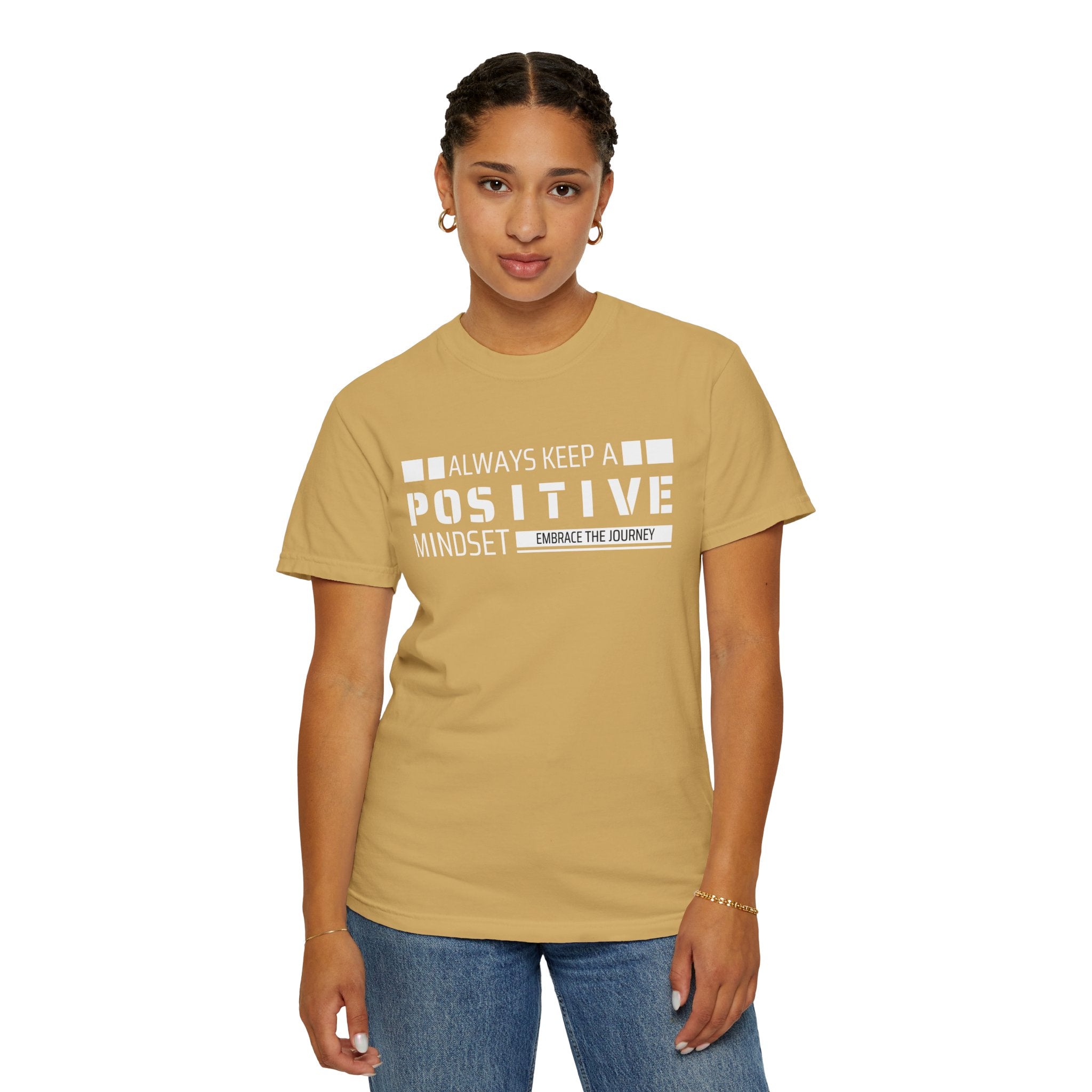 Always Keep A Positive Mindset, Graphic Design Unisex T-shirt, Casual Cotton Outwear, Gift for Him- Gift for Her, Stylish Tee, Cool Shirt, Trendy Apparel, Comfortable Top,