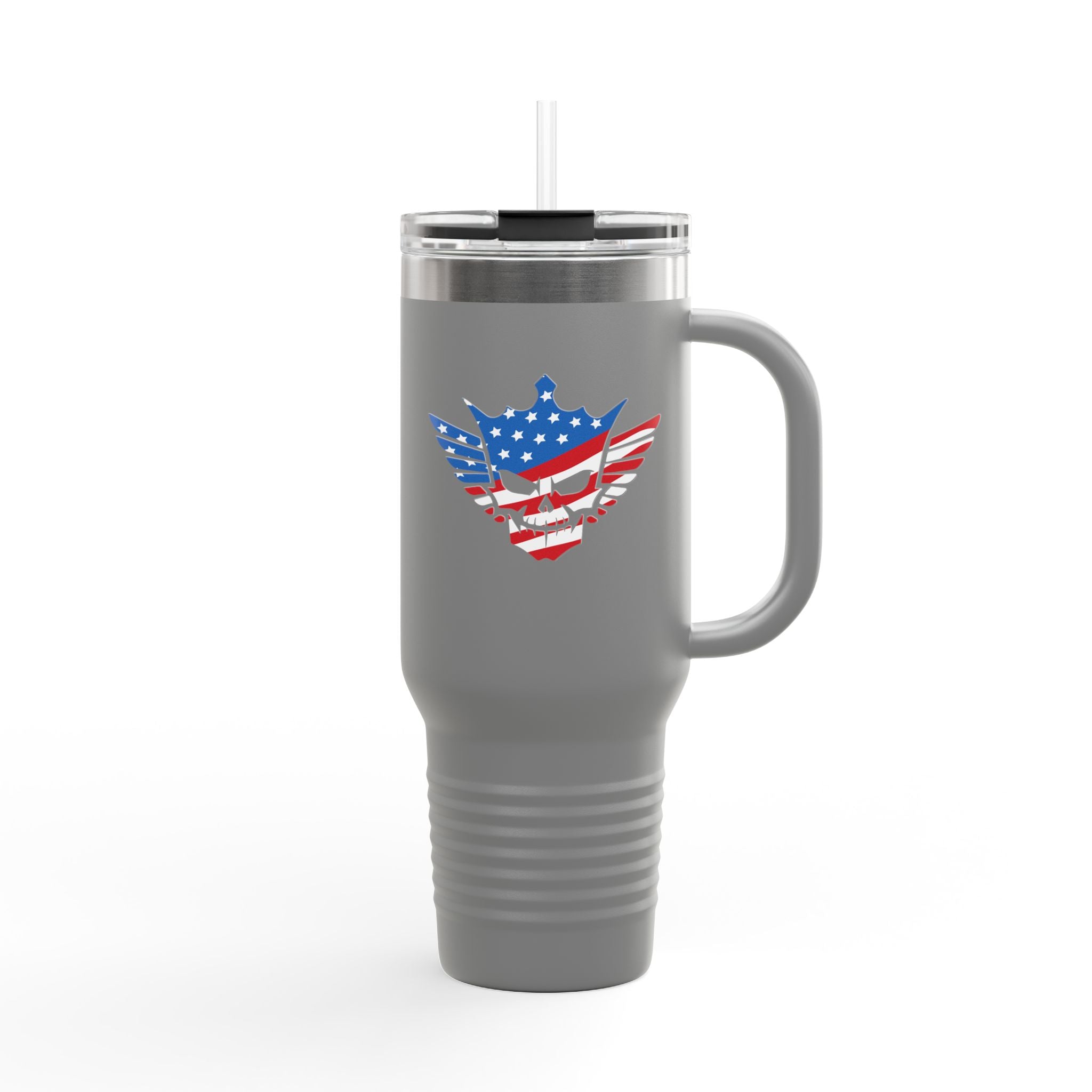 Cody Rhodes Flag Skull Graphic Design,  Insulated Travel Mug, Gift for Her Gift for Him - 40oz, Gift for Her, Gift for Him