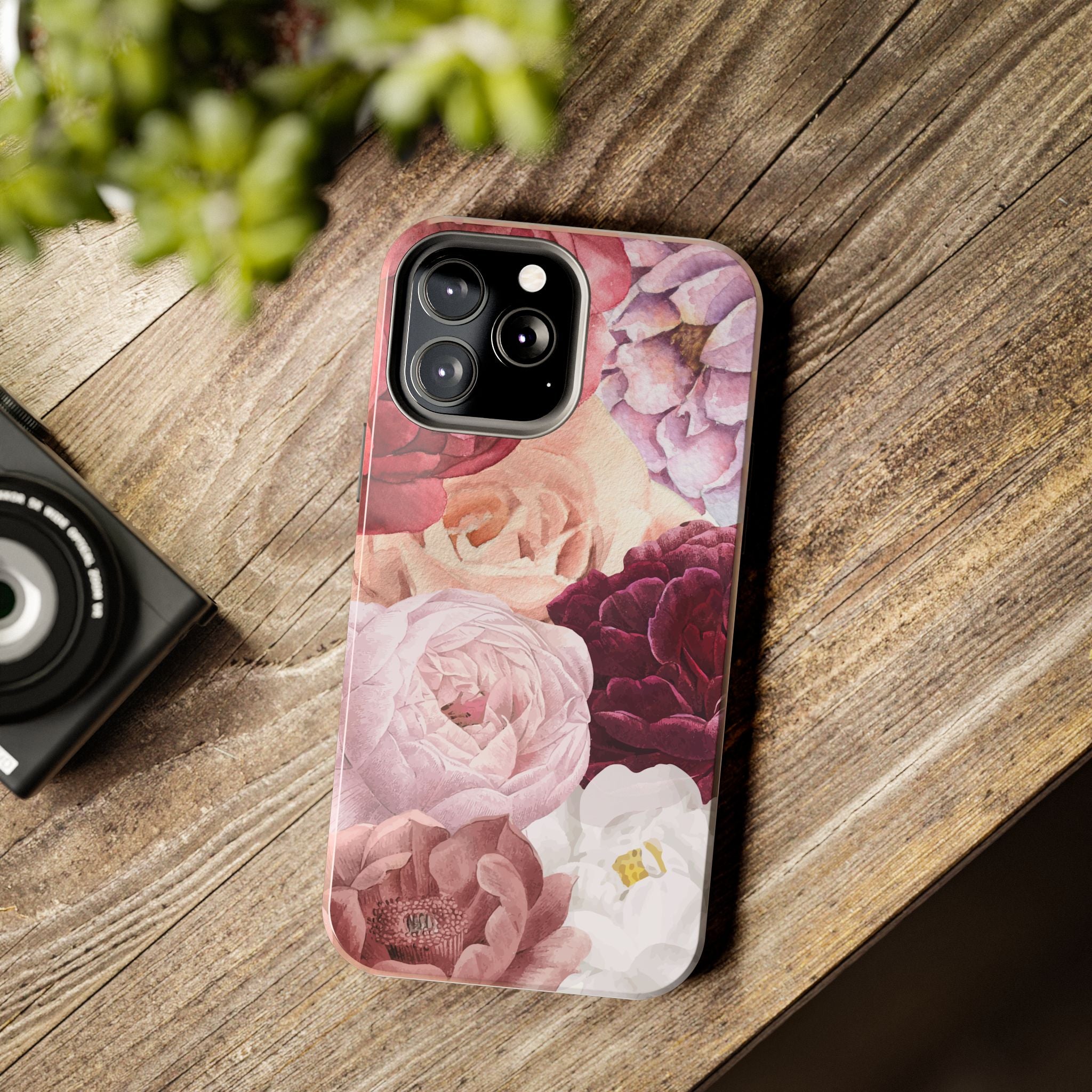 Pink Purple Watercolor Flower, Elegant Phone Cases, Stylish Phone Covers, Chic Phone Protectors, Fashionable Case for Her, Trendy Smartphone Accessories