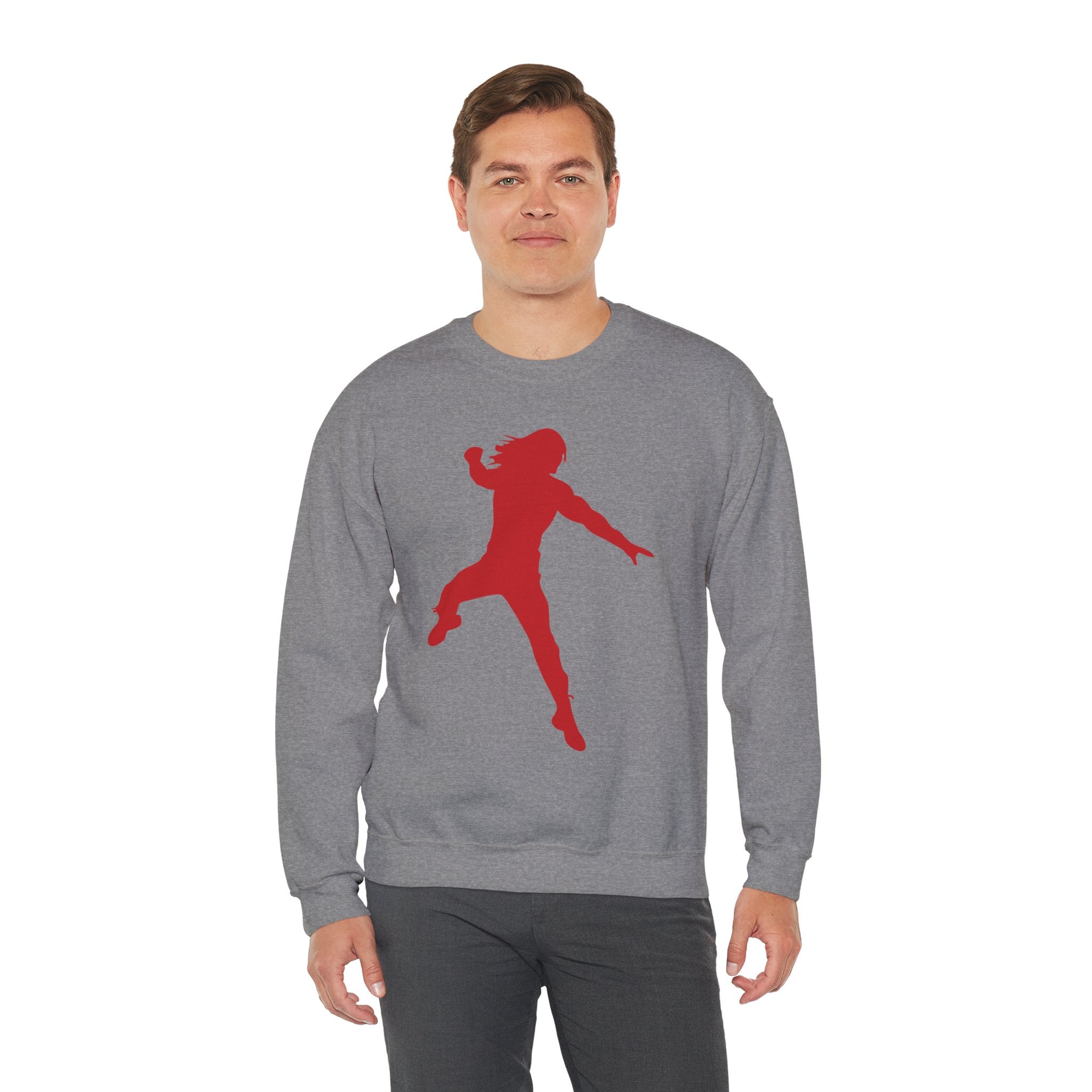 Roman Reigns Red Design, Wrestling Fan Unisex Sweatshirt - Gift for Him or Her, Casual Outwear, Graphic Design, Heavy Blend Crewneck Sweatshirt