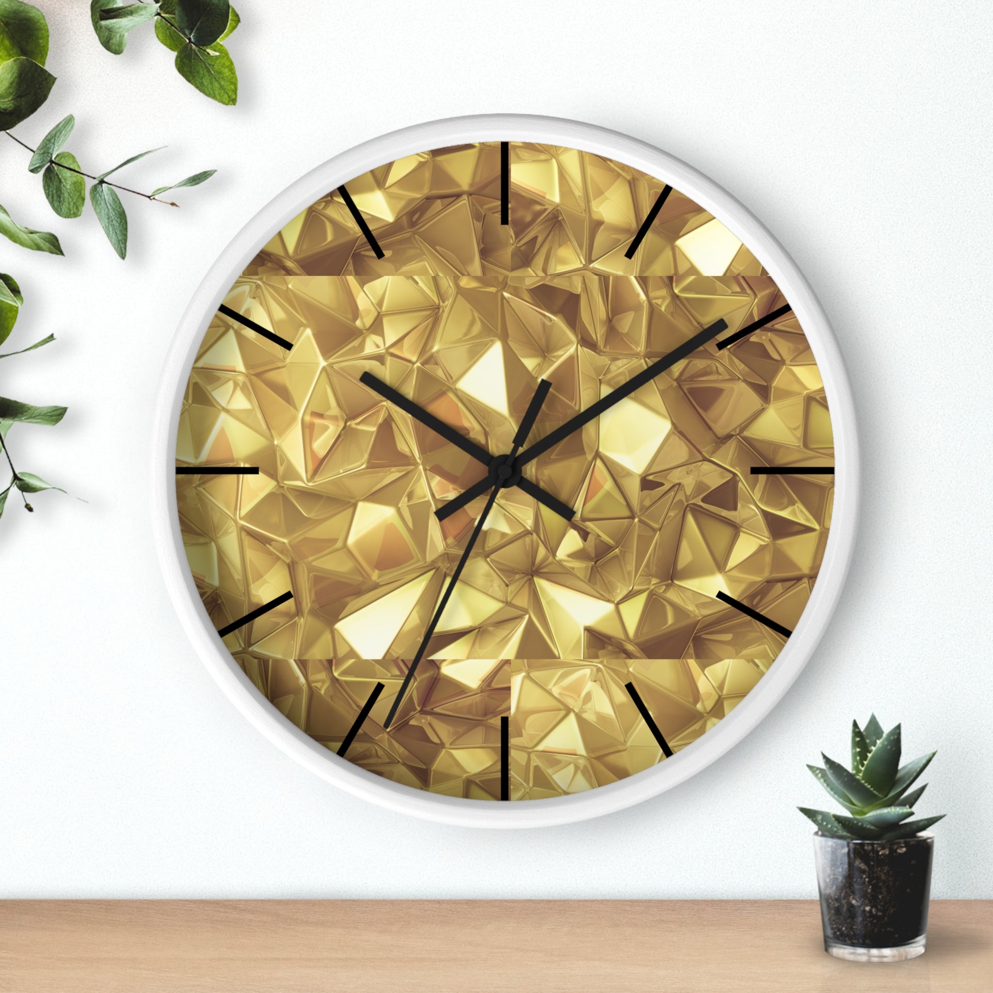 Gold Elegant Wall Clock, Home Decor, Wall Art, Modern Decor for Home, Office, and Living Room