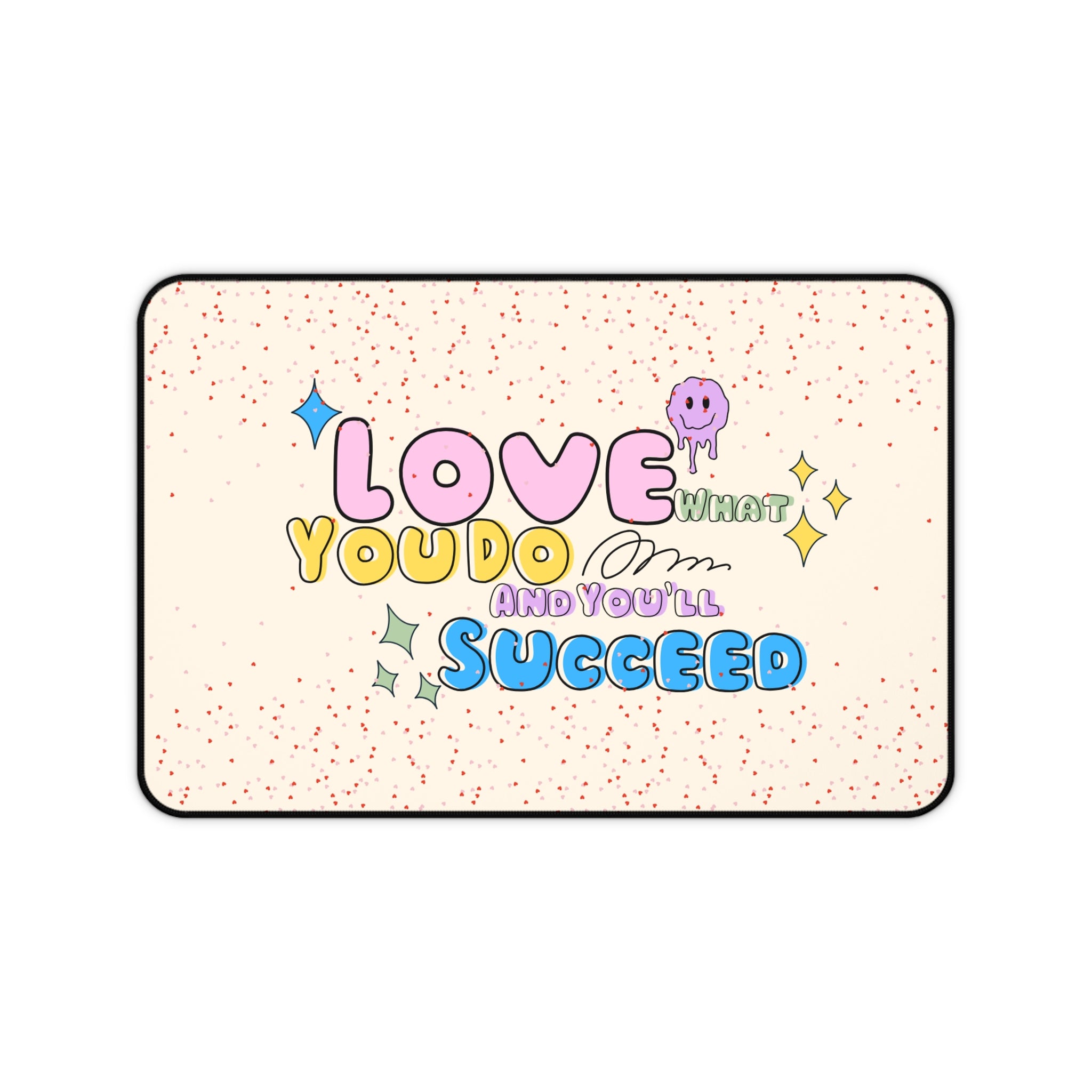 Love What You Do, Valentines Gift, Mouse Pad, Desk Matt for Desktop, Cute Desk Pad Mat, XXL Large Mouse Pad for Desk, Anti-Slip Big Mousepad with Stitched Edges, Keyboard Pad Mouse Mat for Computer