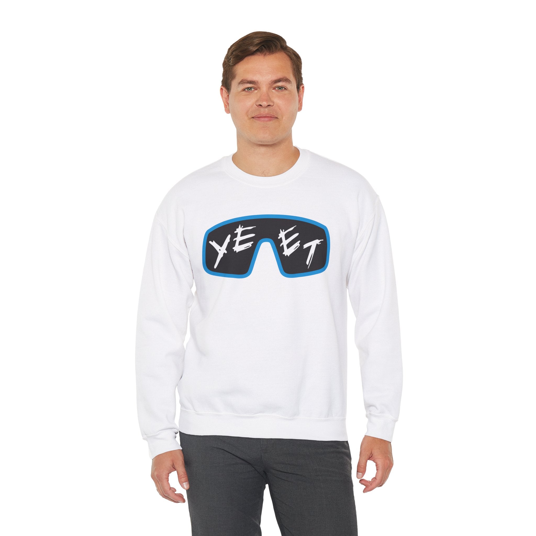 Yeet Glasses Sweatshirt, Wrestling Fan Unisex Sweatshirt - Gift for Him or Her, Casual Outwear, Heavy Blend Crewneck Sweatshirt