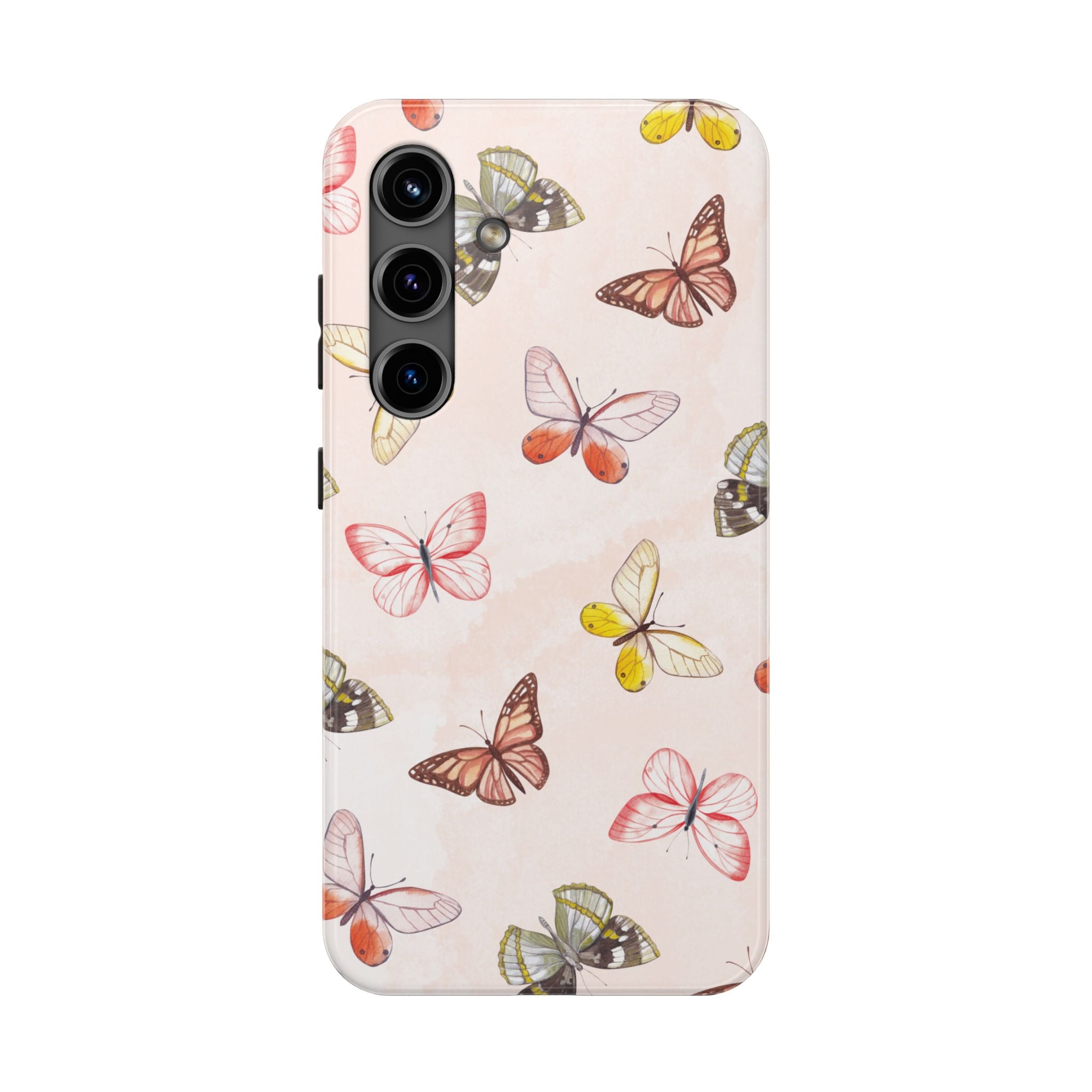 Pink Butterflies, Elegant Phone Cases, Stylish Phone Covers, Chic Phone Protectors, Fashionable Case for Her, Trendy Smartphone Accessories