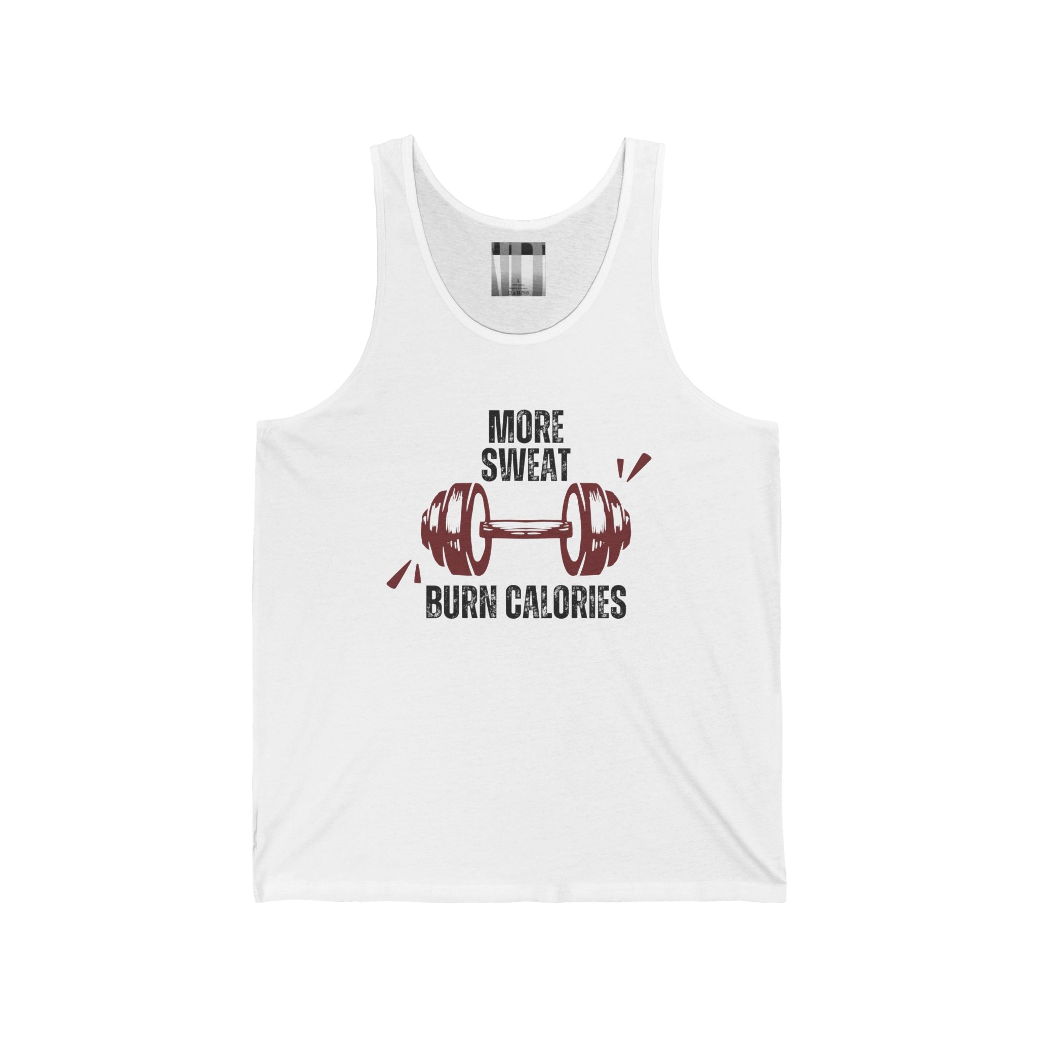 No More Sweat, Burn Calories, Gym Dudes Tank Top, Workout Sleeveless Shirt, Fitness Muscle Tee, Athletic Unisex Jersey Tank, Bodybuilding Tank, Exercise Vest