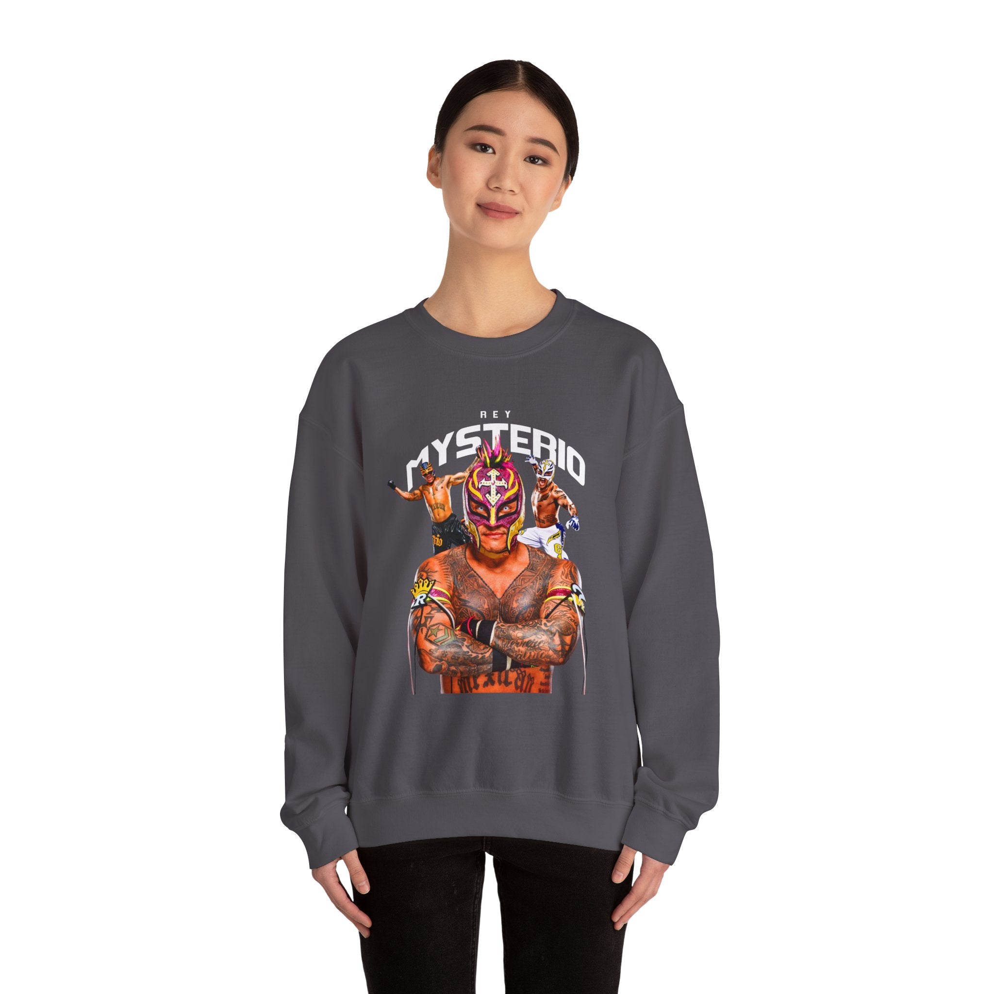 Rey Mysterio Sweatshirt, Sports Sweatshirt, Wrestling Fan Unisex Sweatshirt - Gift for Him or Her, Casual Outwear, Heavy Blend Crewneck Sweatshirt