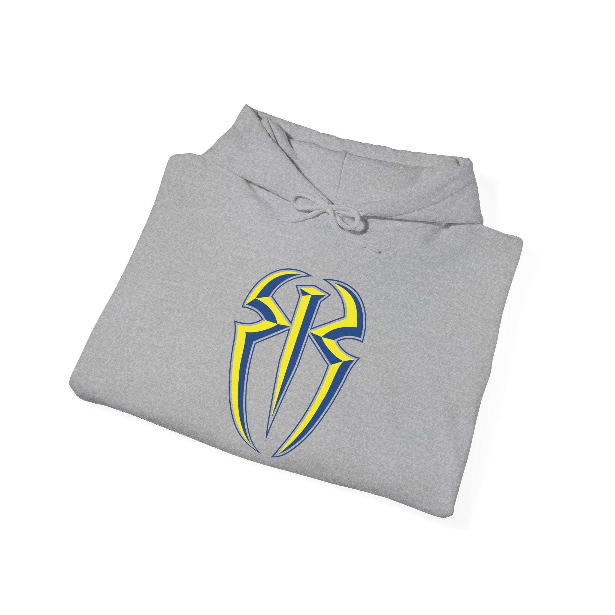 Roman Reigns Blue-Yellow Design Hoodies, Gift for Her - Gift for Him, Sports Fan Wrestling Unisex Hooded Sweatshirt, Casual Outwear