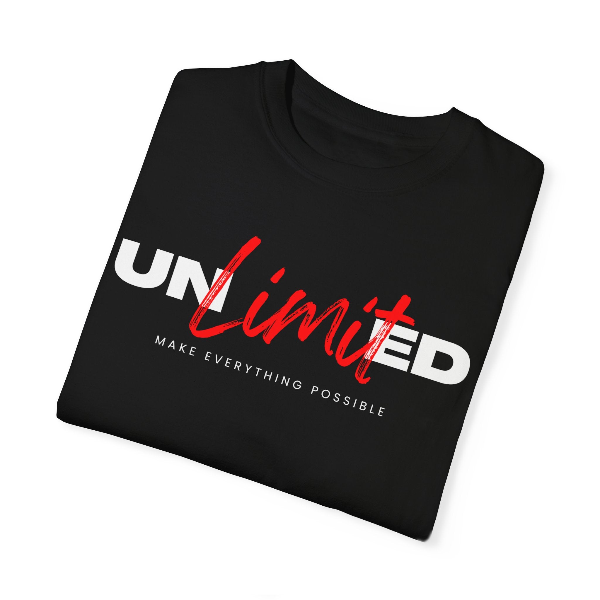 Unlimited, Make Everything Impossible, Graphic Design Unisex T-shirt, Casual Cotton Outwear, Gift for Him- Gift for Her, Stylish Tee, Cool Shirt, Trendy Apparel, Comfortable Top,