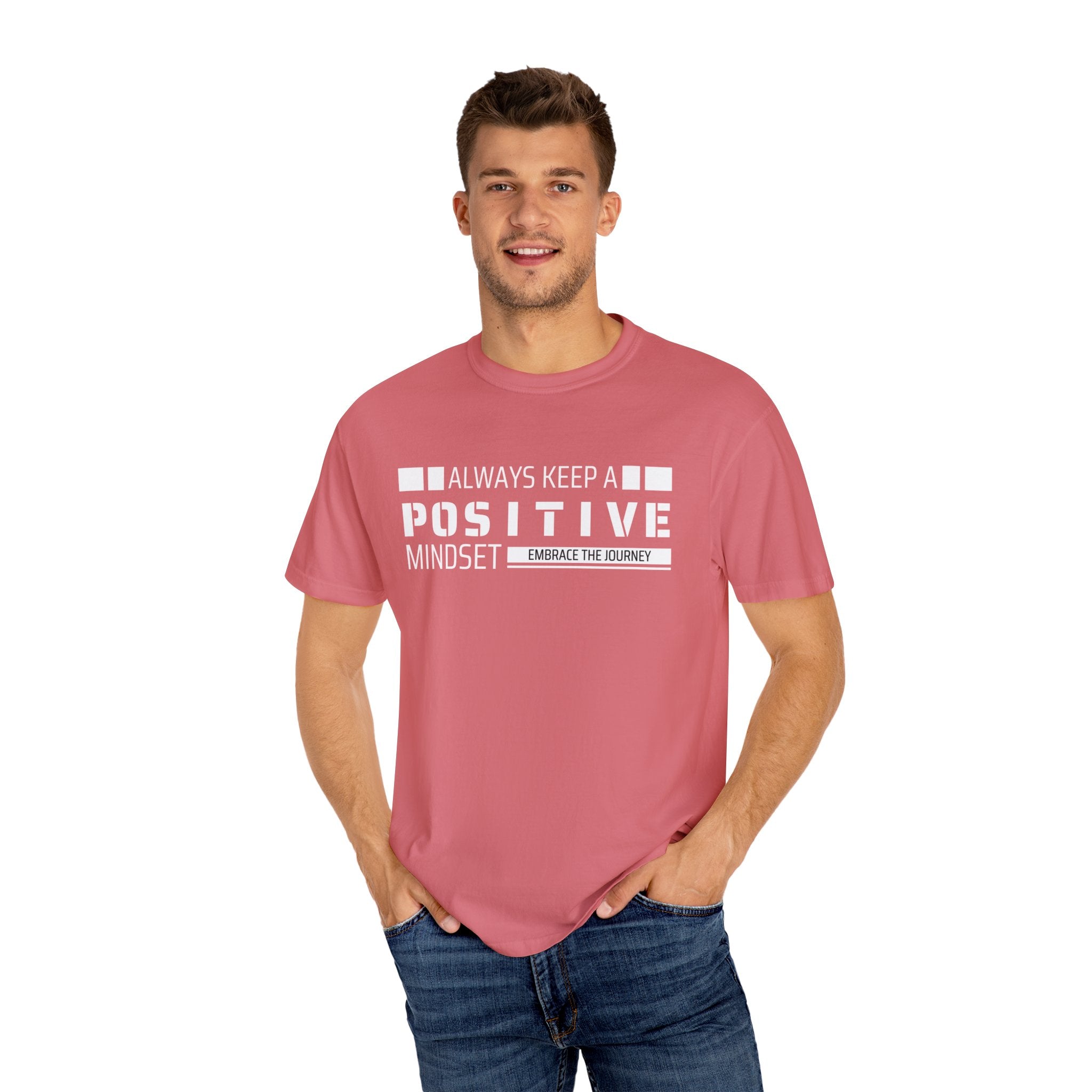 Always Keep A Positive Mindset, Graphic Design Unisex T-shirt, Casual Cotton Outwear, Gift for Him- Gift for Her, Stylish Tee, Cool Shirt, Trendy Apparel, Comfortable Top,