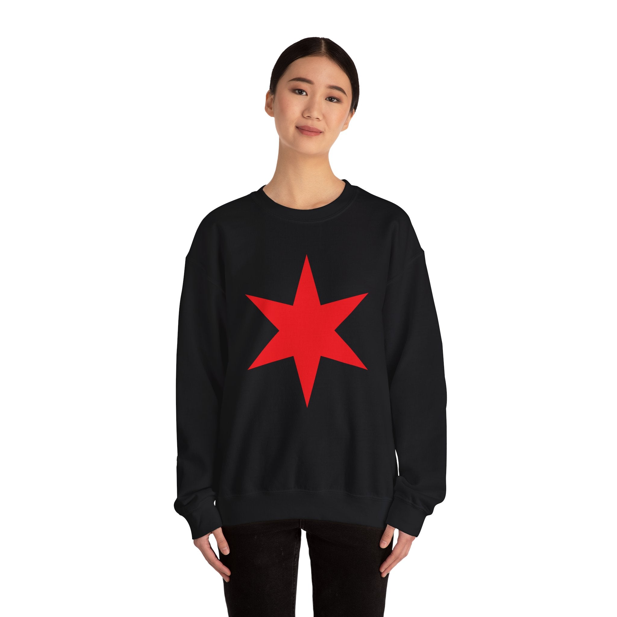 Chicago Star Sweatshirt, Wrestling Fan Unisex Sweatshirt - Gift for Him or Her, Casual Outwear, Heavy Blend Crewneck Sweatshirt