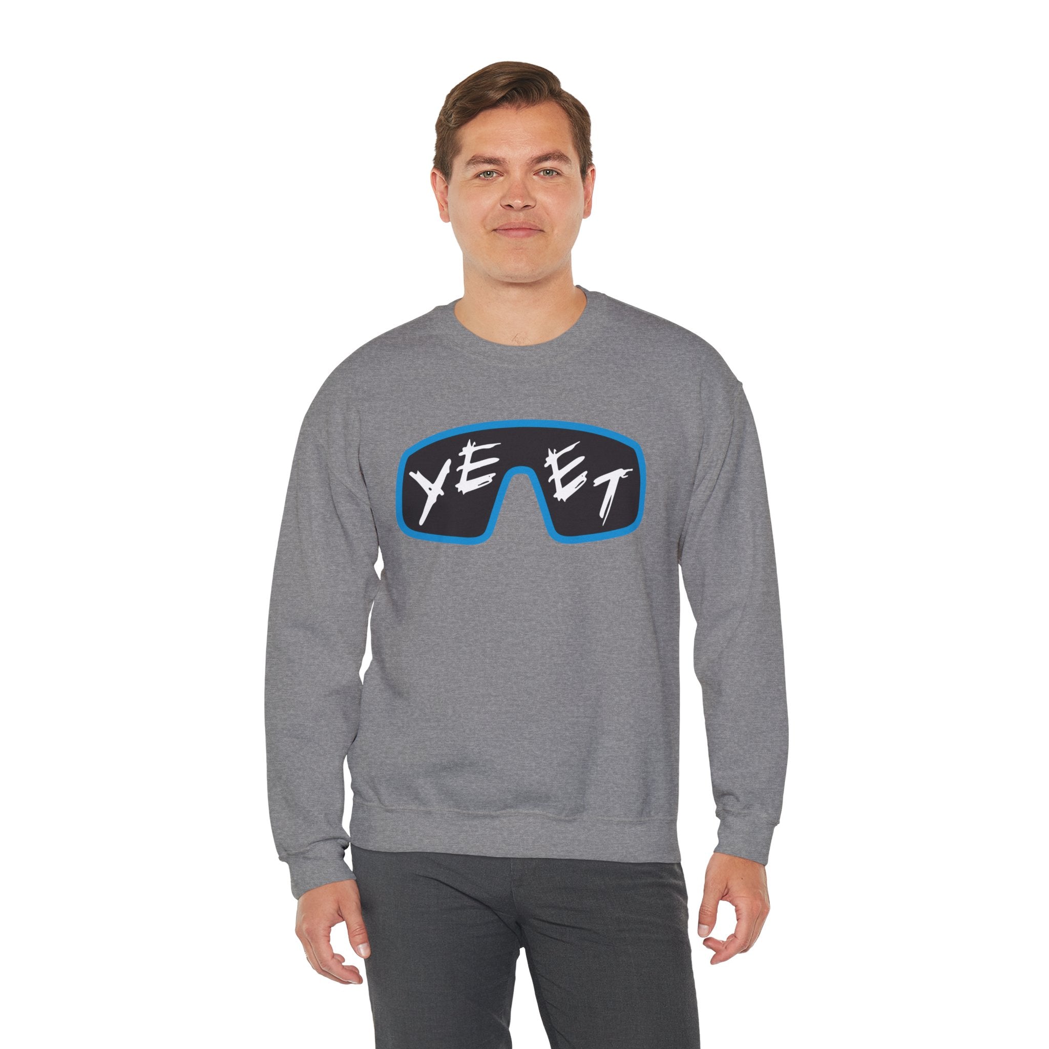 Yeet Glasses Sweatshirt, Wrestling Fan Unisex Sweatshirt - Gift for Him or Her, Casual Outwear, Heavy Blend Crewneck Sweatshirt