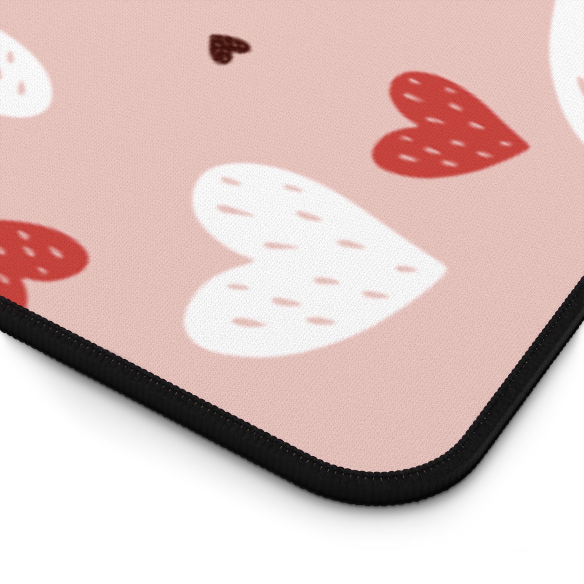 Colorful Hearts Valentines Gift, Mouse Pad, Desk Matt for Desktop, Cute Desk Pad Mat, XXL Large Mouse Pad for Desk, Anti-Slip Big Mousepad with Stitched Edges, Keyboard Pad Mouse Mat for Computer