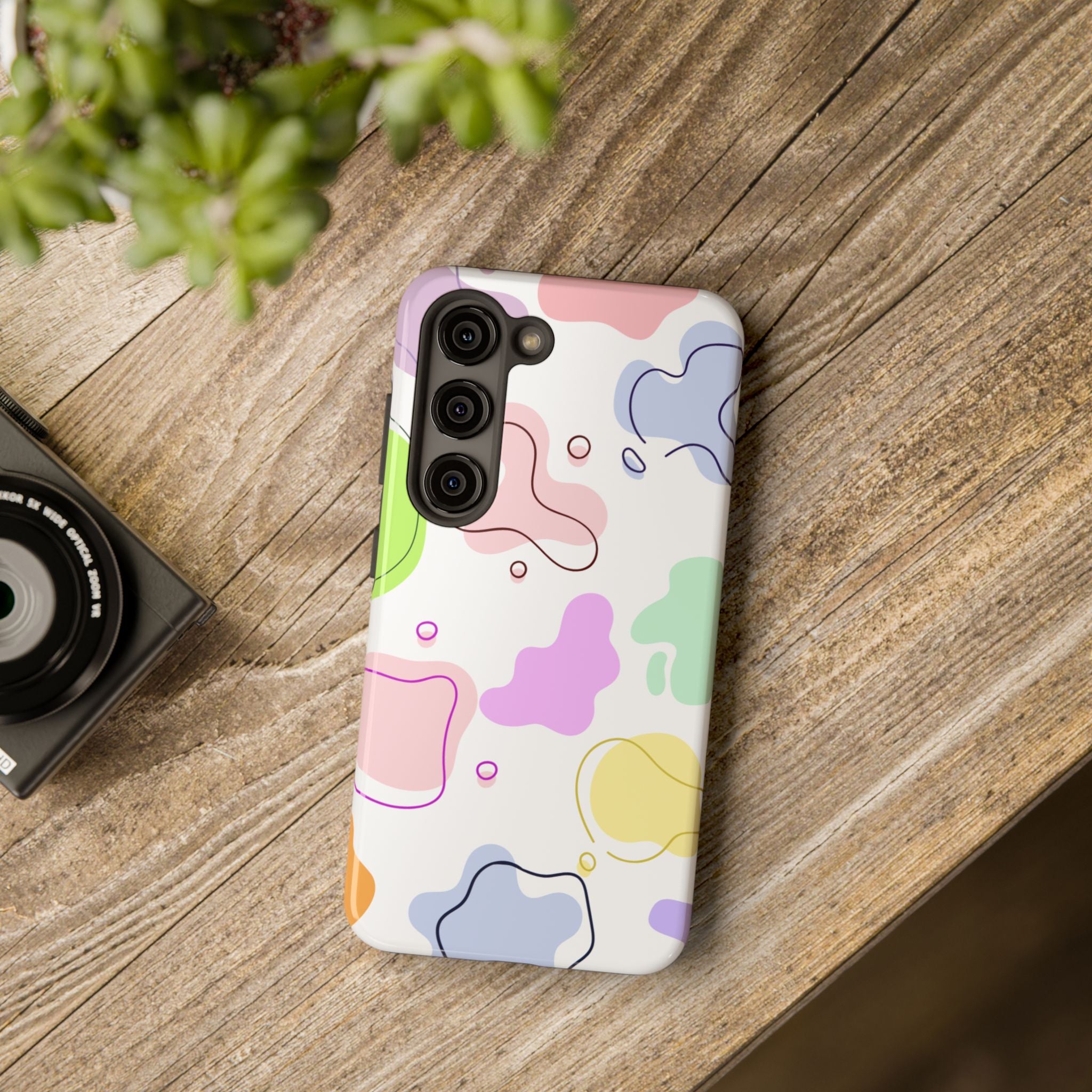 Colorful Pastel Abstract Patern, Elegant Phone Cases, Stylish Phone Covers, Chic Phone Protectors, Fashionable Case for Her, Trendy Smartphone Accessories