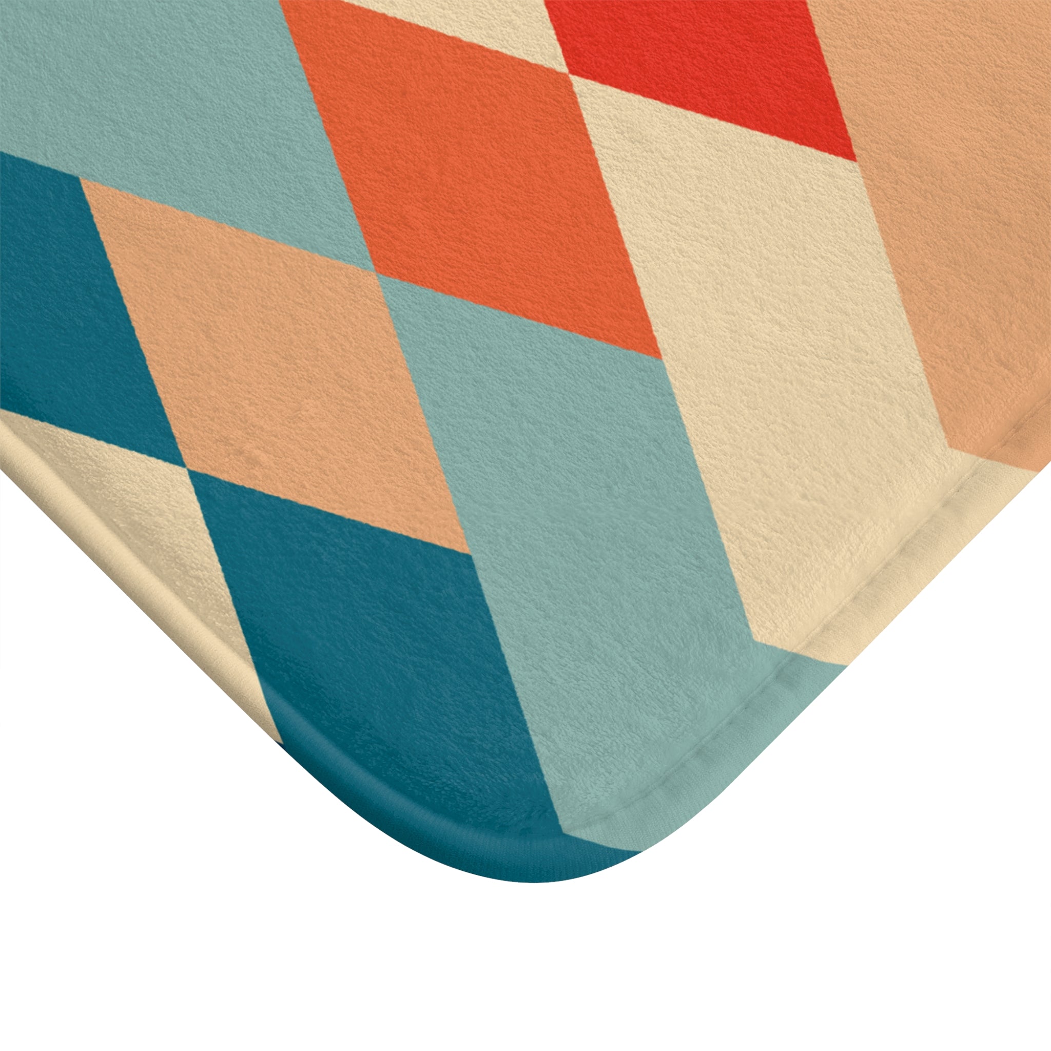 Vintage Pattern Memory Foam Microfiber Bath Mat - Extra Soft Non-Slip Plush Shaggy Rug, Machine Washable, Bathroom Floor