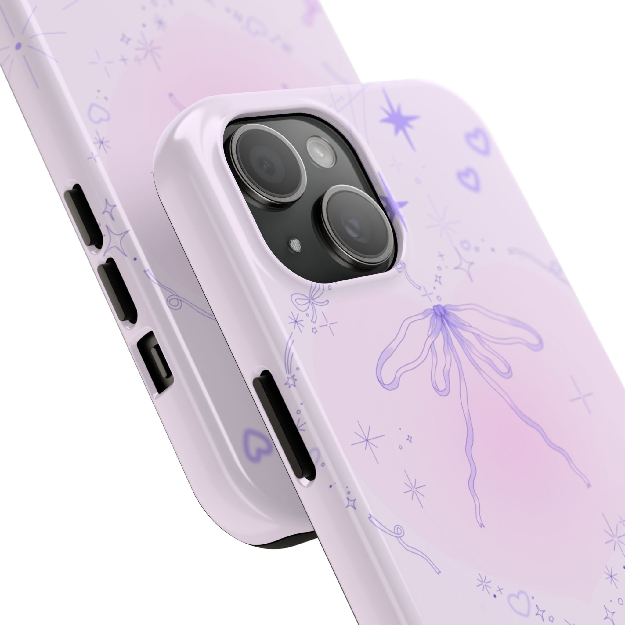 Pink Purple Delicate Fine Line Design, Elegant Phone Cases, Stylish Phone Covers, Chic Phone Protectors, Fashionable Case for Her, Trendy Smartphone Accessories